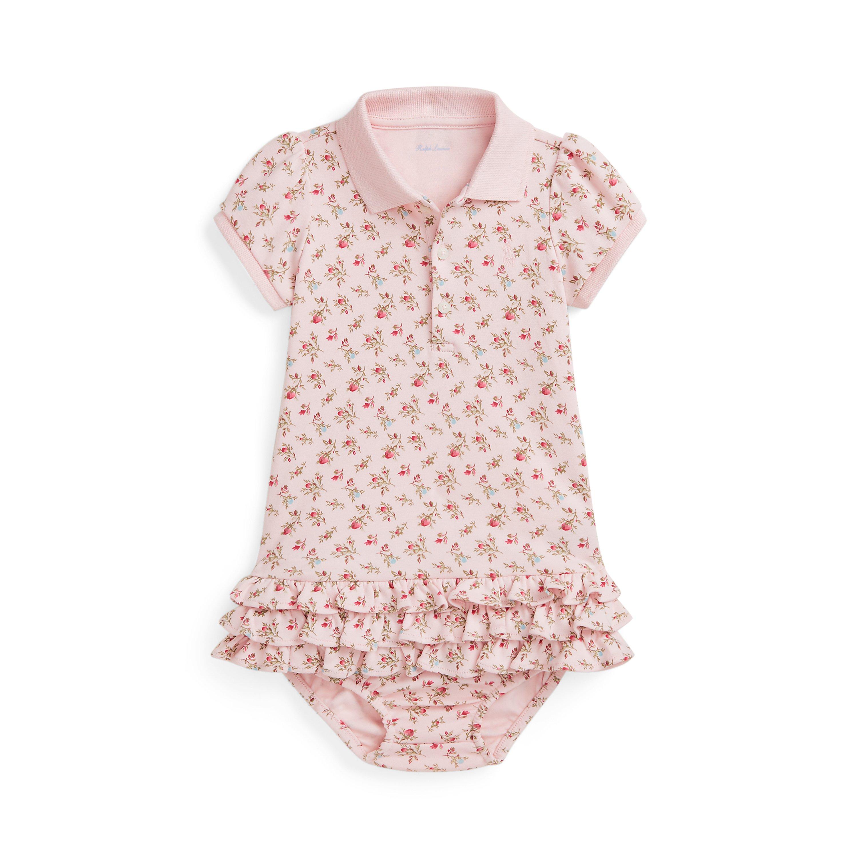 Polo Ralph Lauren Floral Soft Cotton Polo Dress & Bloomer Set Infants