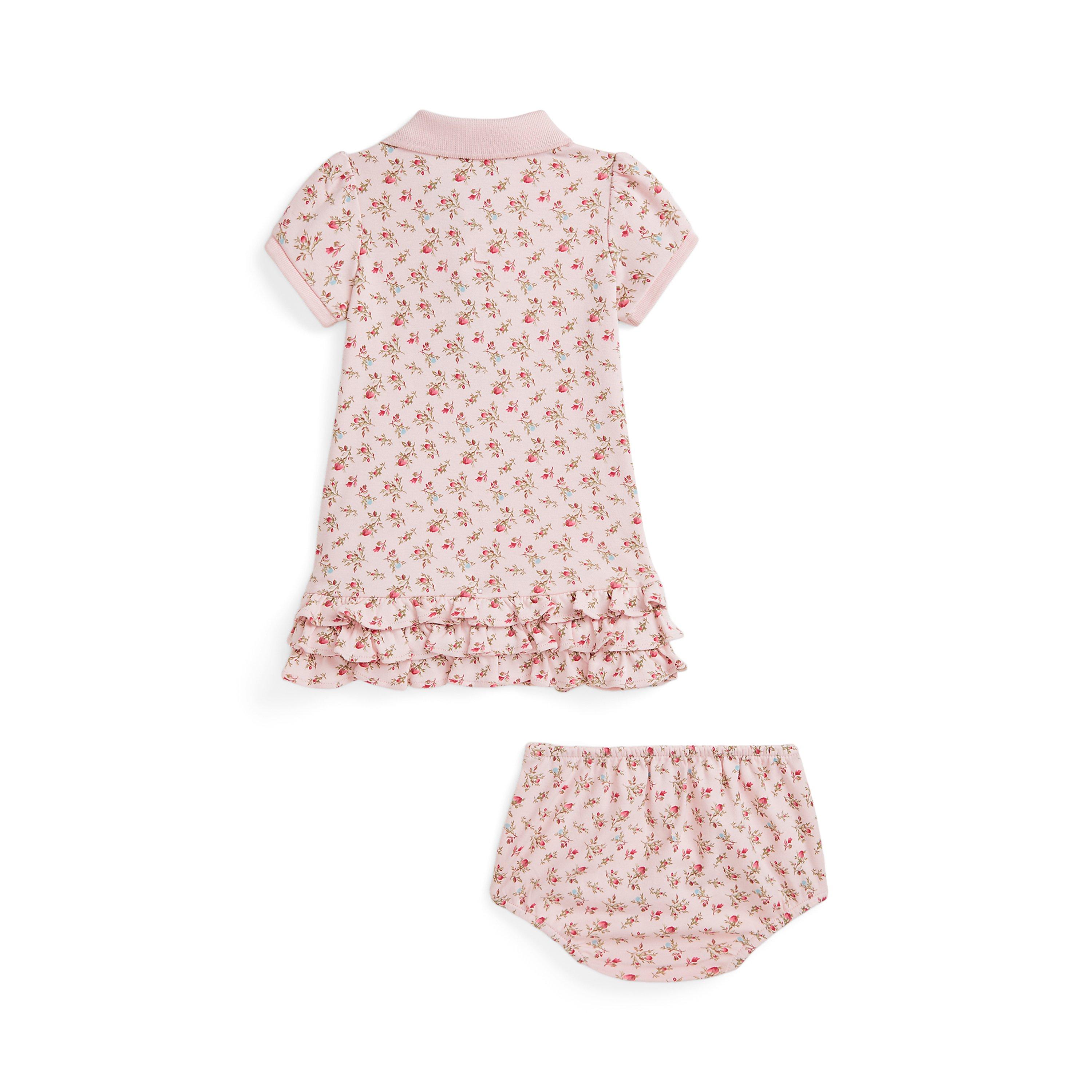 Rose Pink - Polo Ralph Lauren - Floral Soft Cotton Polo Dress & Bloomer Set Infants - 2