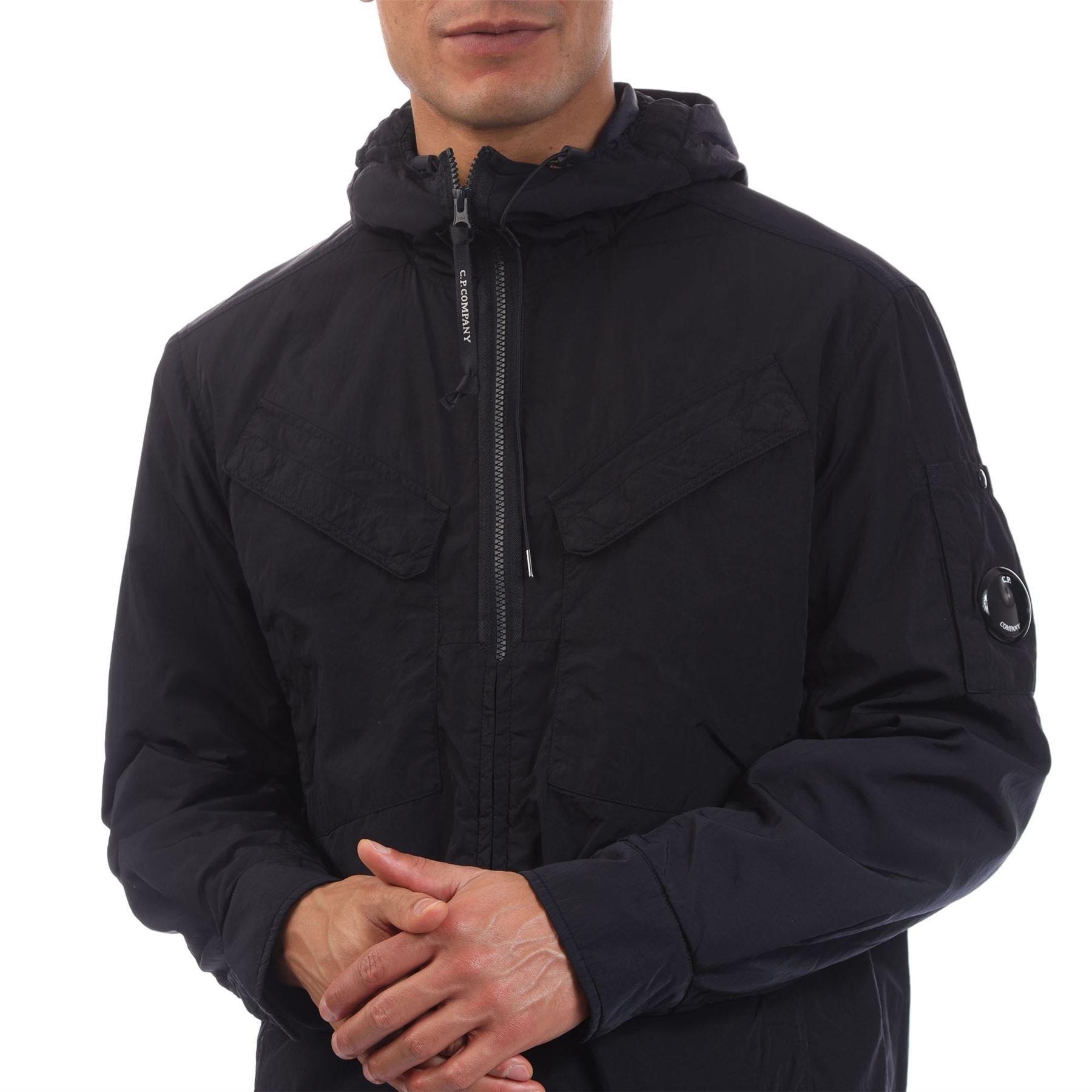 Navy - CP Company - Chrome-R Hooded Zipped Overshirt - 1