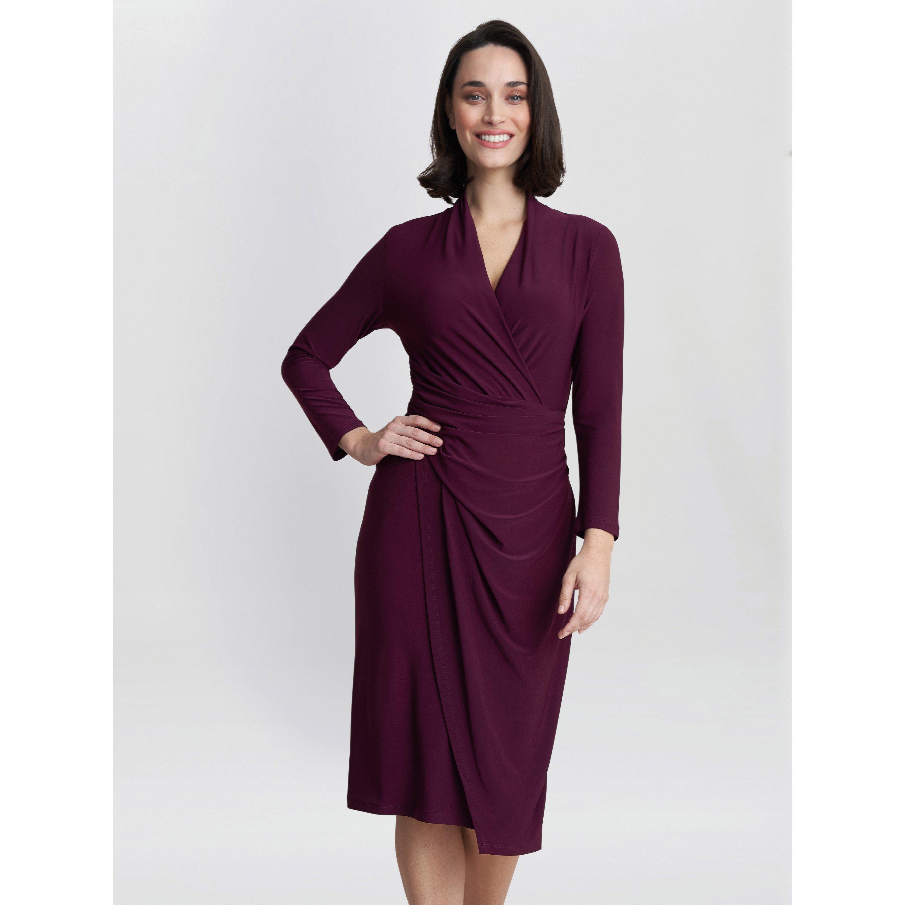 Plum - Gina Bacconi - Women's Gloria Jersey Wrap Dress - 1