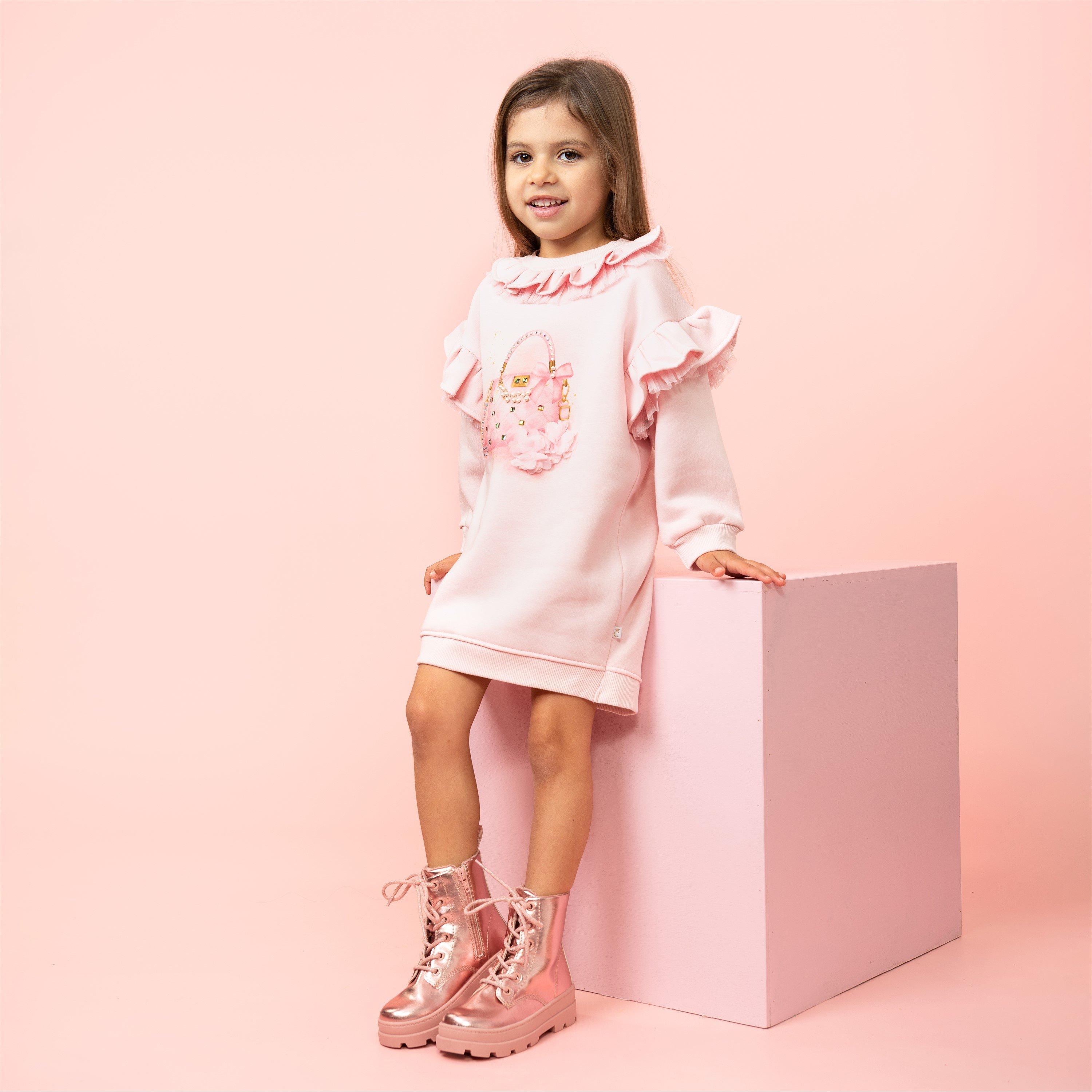 Pink - Caramelo Kids - Kids' Frill Jumper Dress - 3