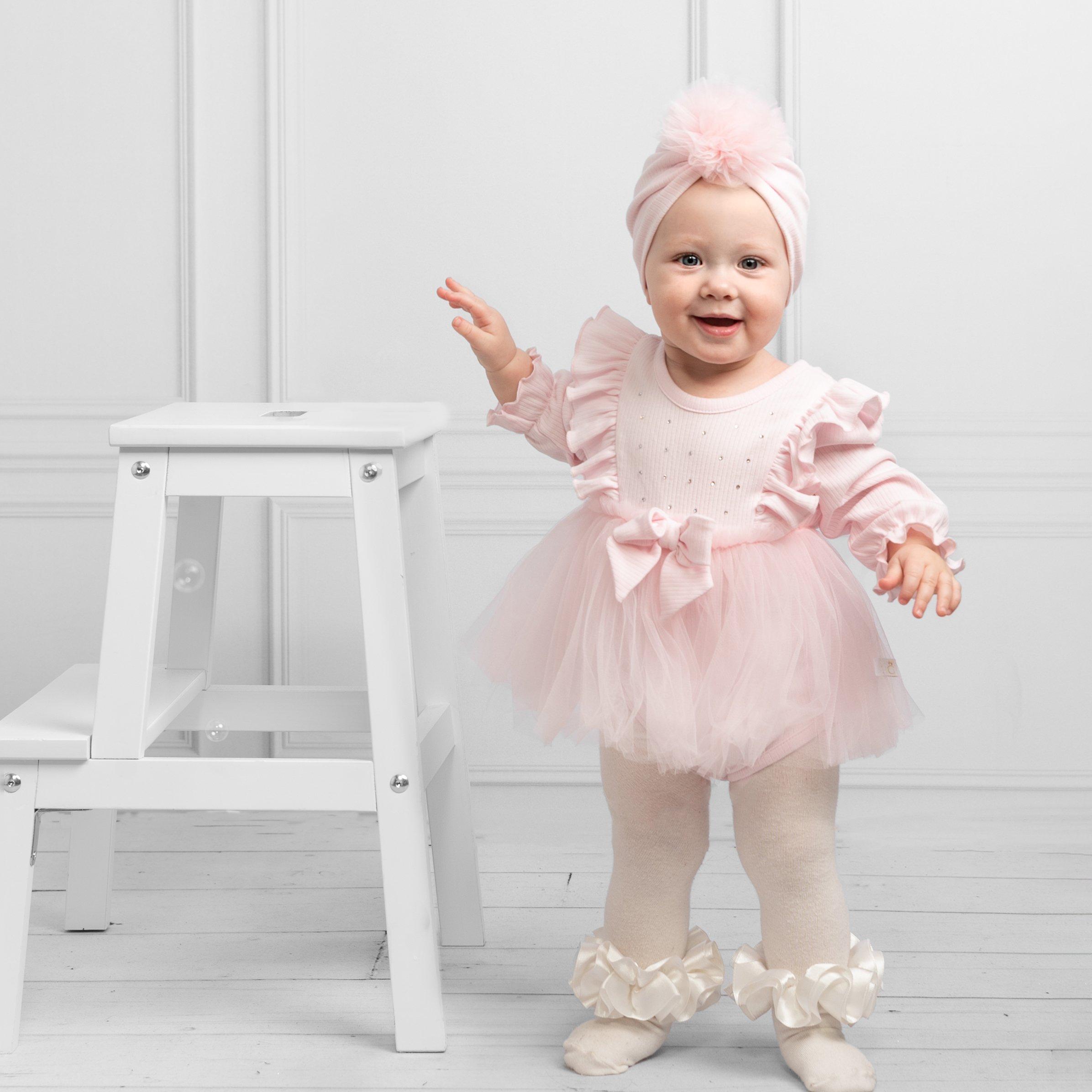 Pink - Caramelo Kids - Kids' Dress + Hat Set Jersey Dresses - 3