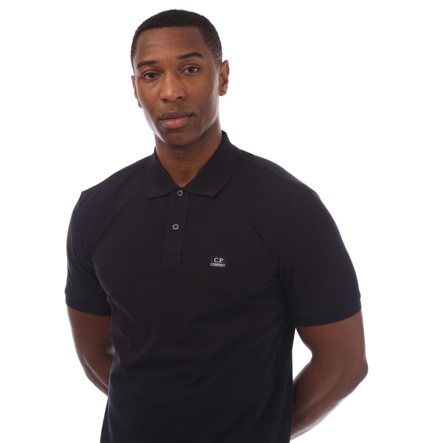 Navy - CP Company - Stretch Piquet Logo Polo Shirt - 2