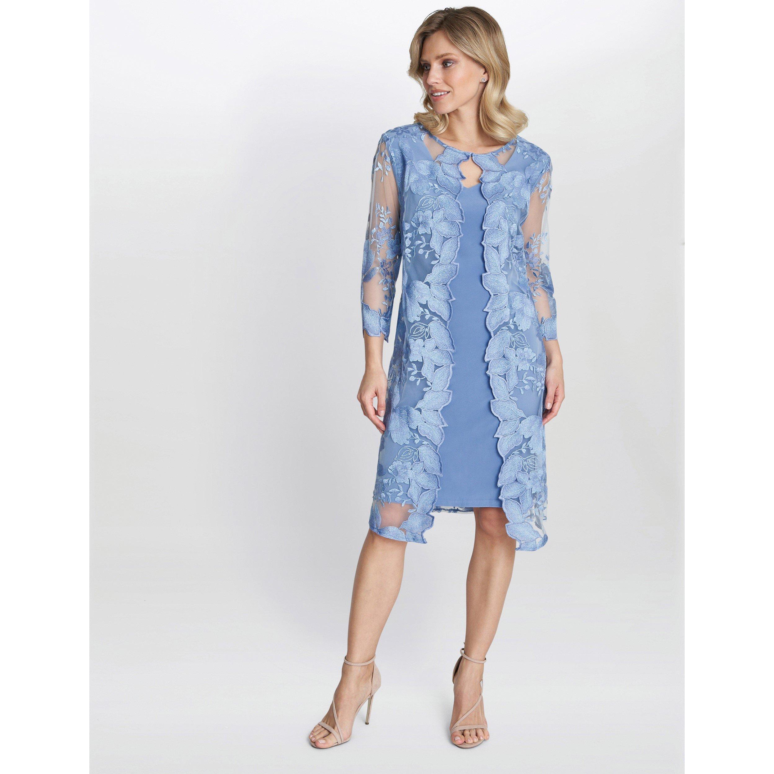 Hydrangea - Gina Bacconi - Savoy Embroidered Lace Mock Jacket - 3