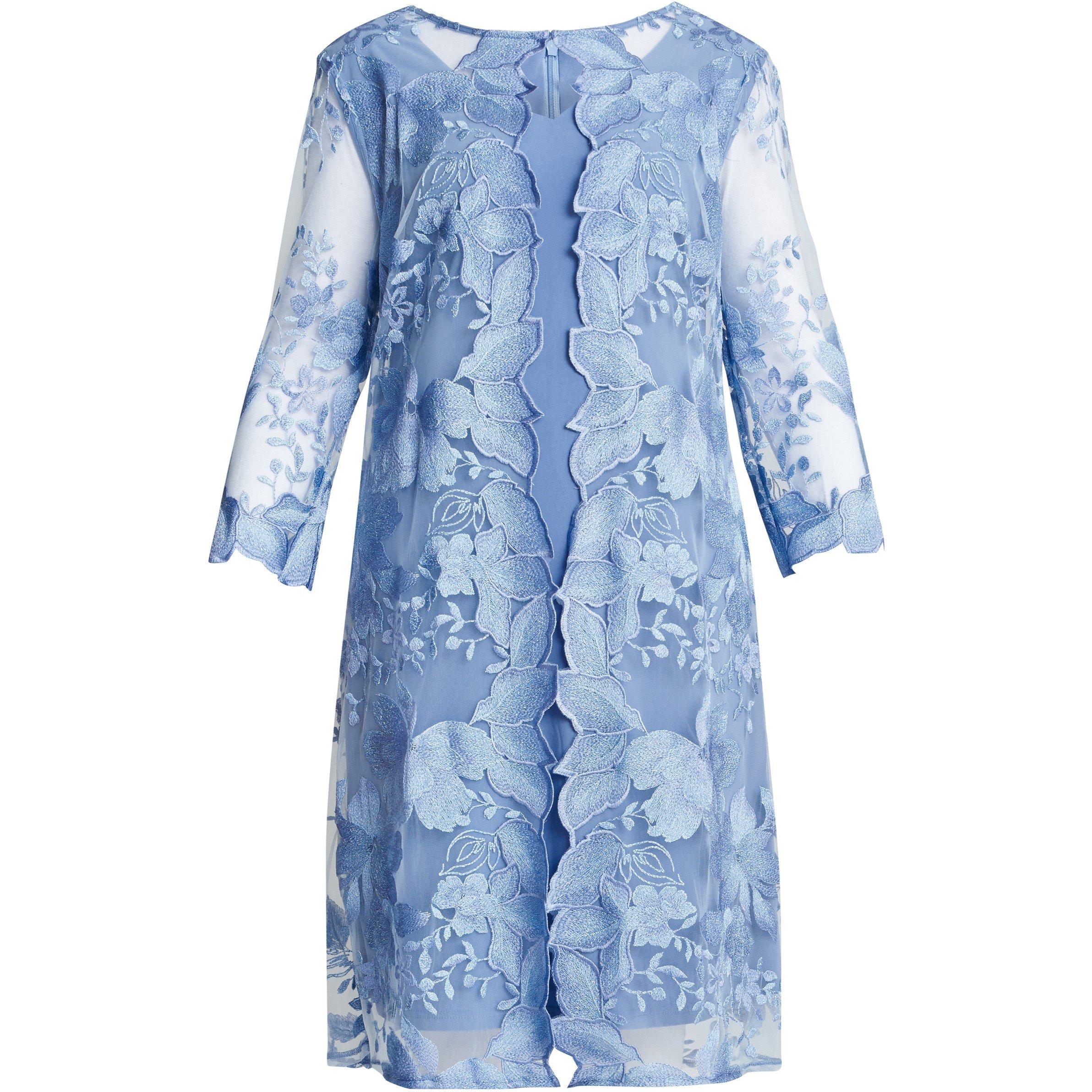 Hydrangea - Gina Bacconi - Savoy Embroidered Lace Mock Jacket - 4