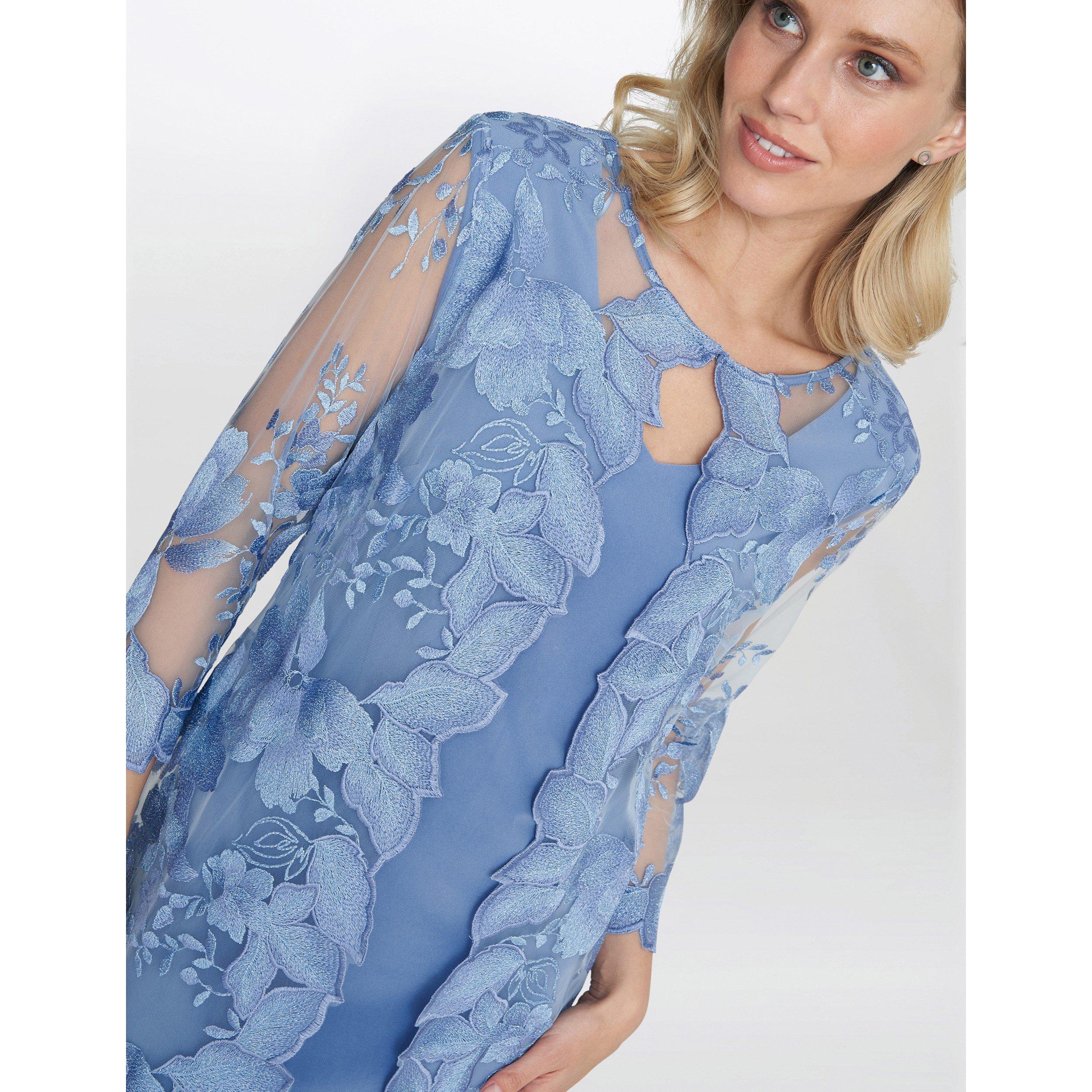 Hydrangea - Gina Bacconi - Savoy Embroidered Lace Mock Jacket - 5