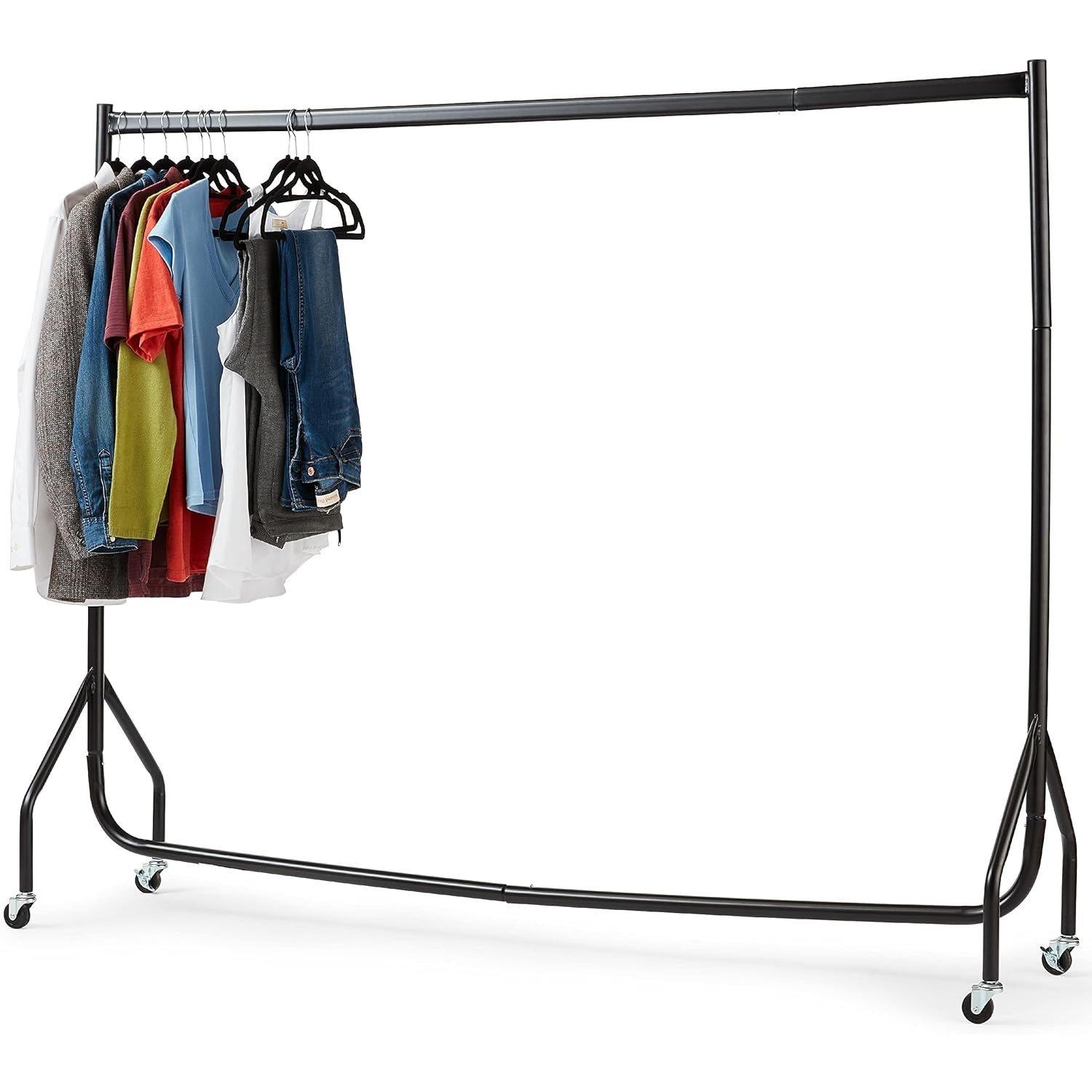 House Of Home  Superior 5Ft Long X 5Ft Clothes Rail Black - 5ft x 5ft