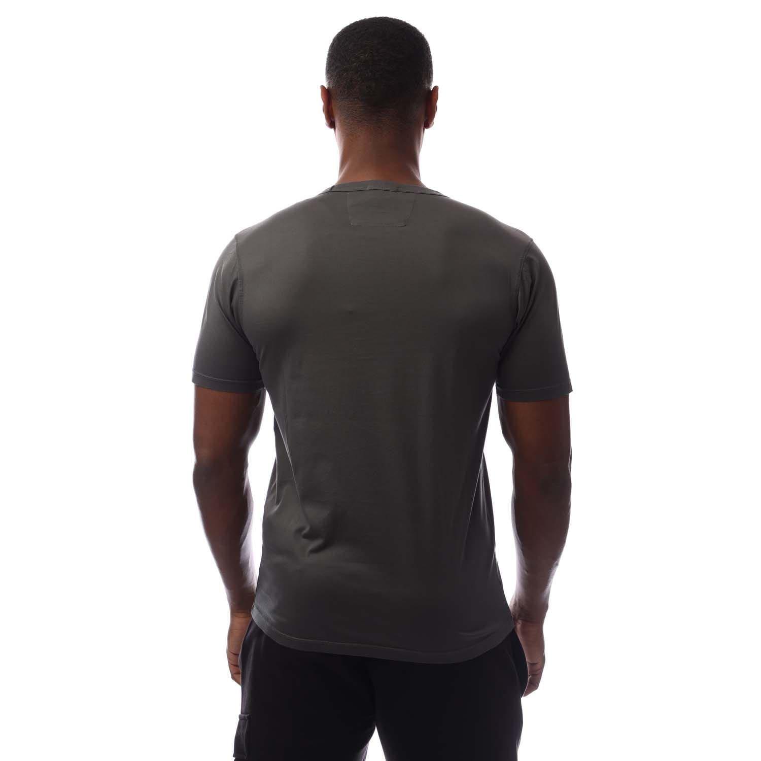 Grey - CP Company - 70/2 Mercerized Jersey Logo Patch T-Shirt - 2
