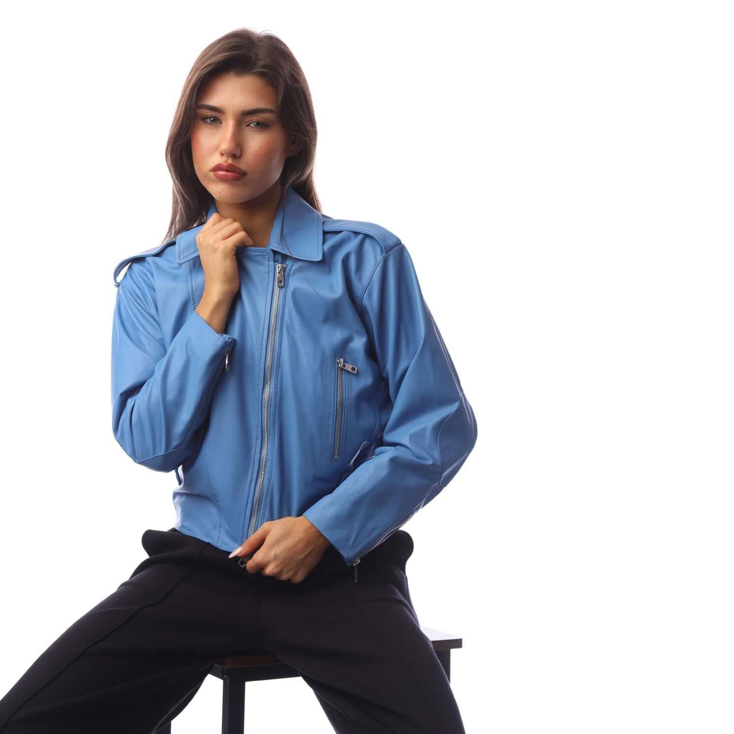 Navy - Emporio Armani - Leather Jacket - 4