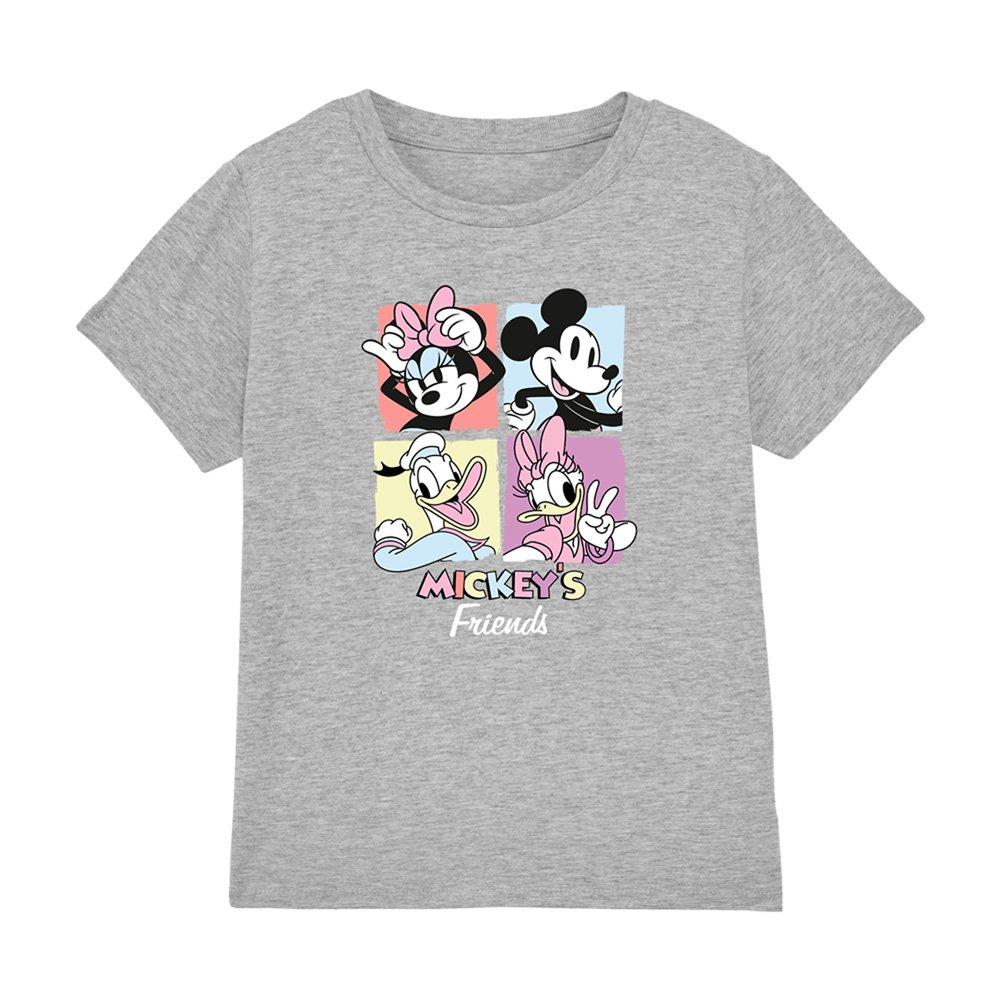 Disney Girls Mickey Mouse Friend Squares - Grey Heather - 3-4 YEARS