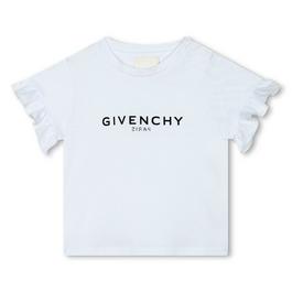 GIVENCHY Ruffle Sleeve Logo T-Shirt Infants