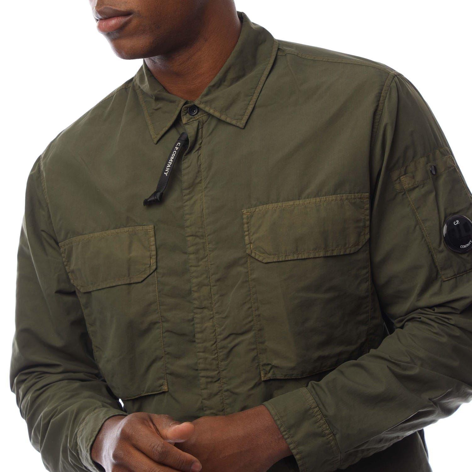 Green - CP Company - Flatt Nylon Lens Overshirt - 3