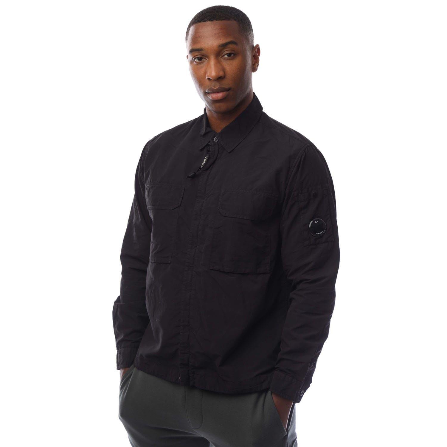 Black - CP Company - Flatt Nylon Lens Overshirt - 1