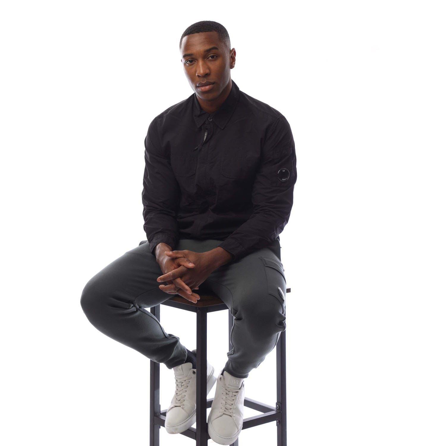 Black - CP Company - Flatt Nylon Lens Overshirt - 4