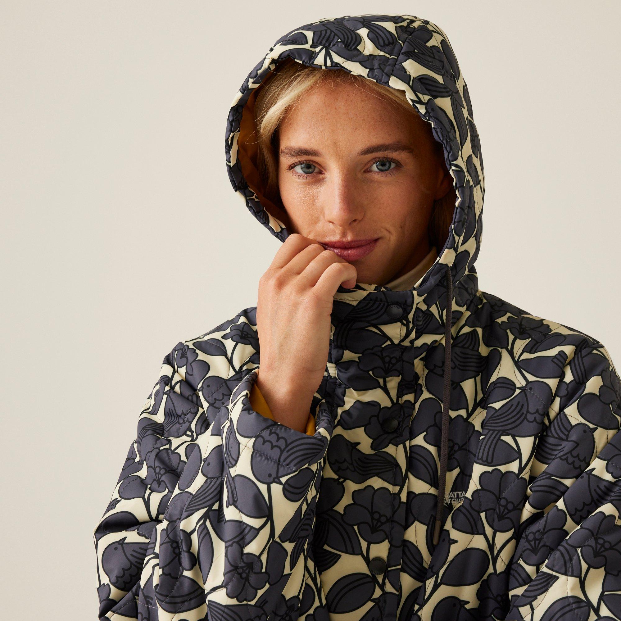 Birdy Grey - Regatta - Orla Kiely Long Length Quilted Jacket - 7