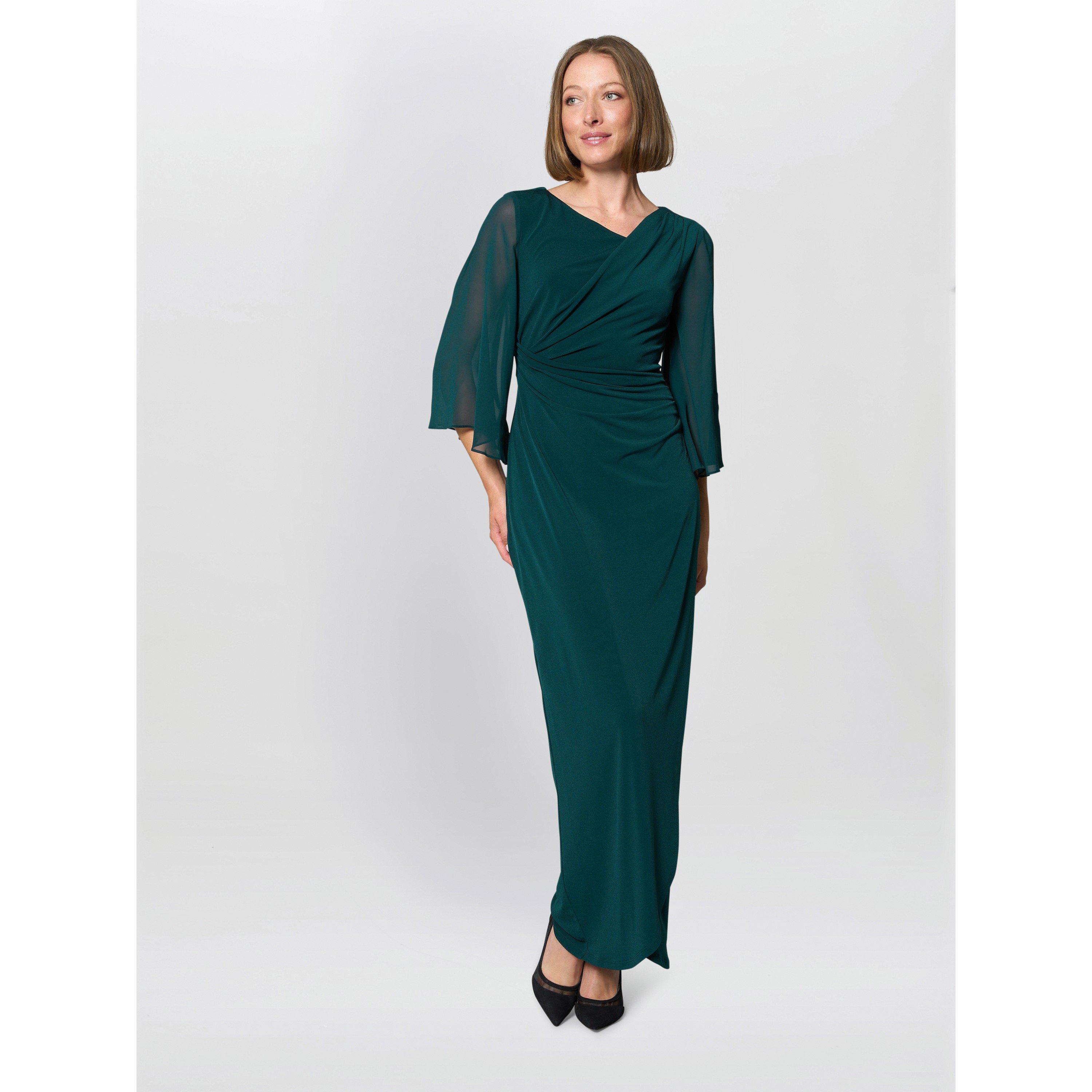 Green - Gina Bacconi - Donatella Chiffon Sleeve Maxi Dress - 2