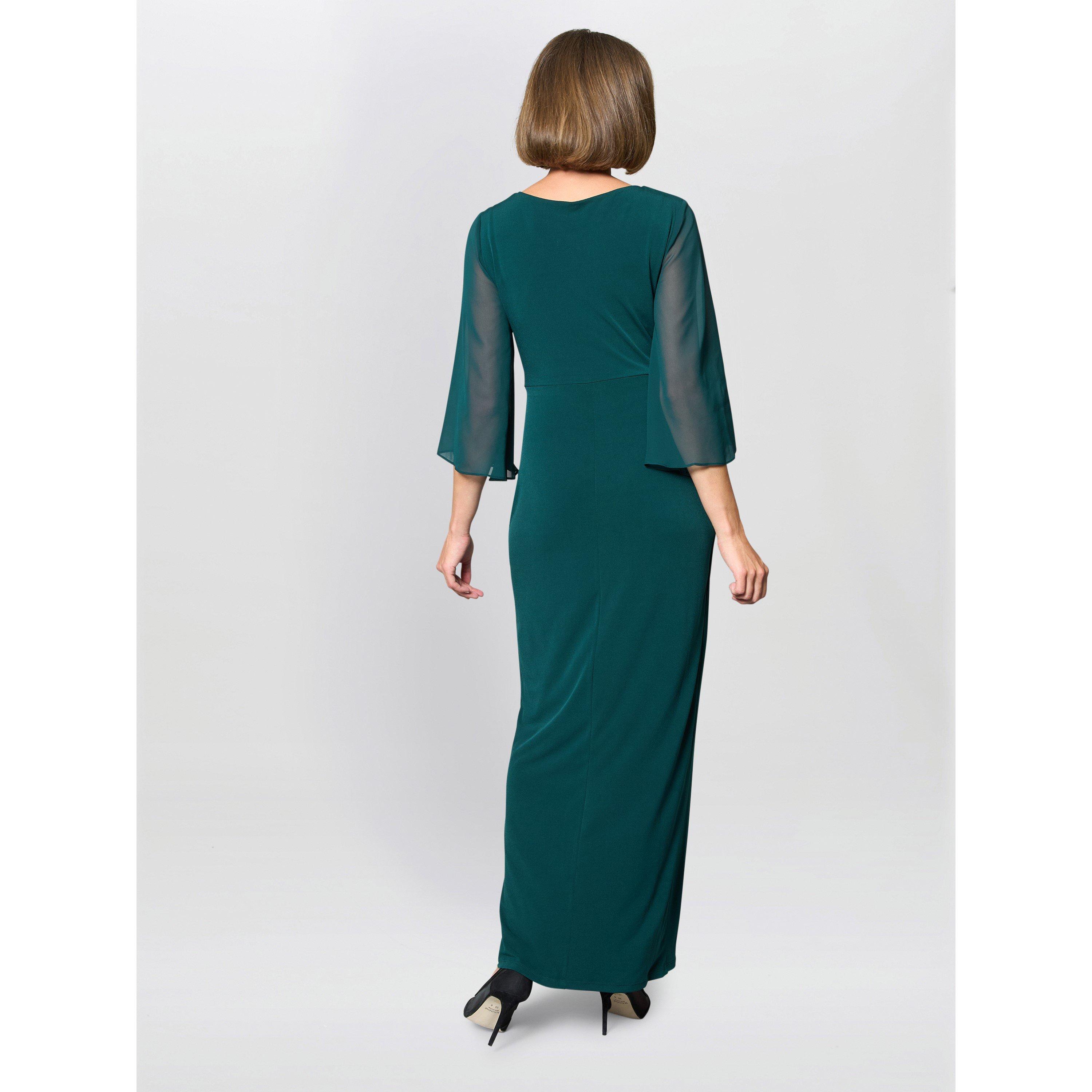Green - Gina Bacconi - Donatella Chiffon Sleeve Maxi Dress - 3