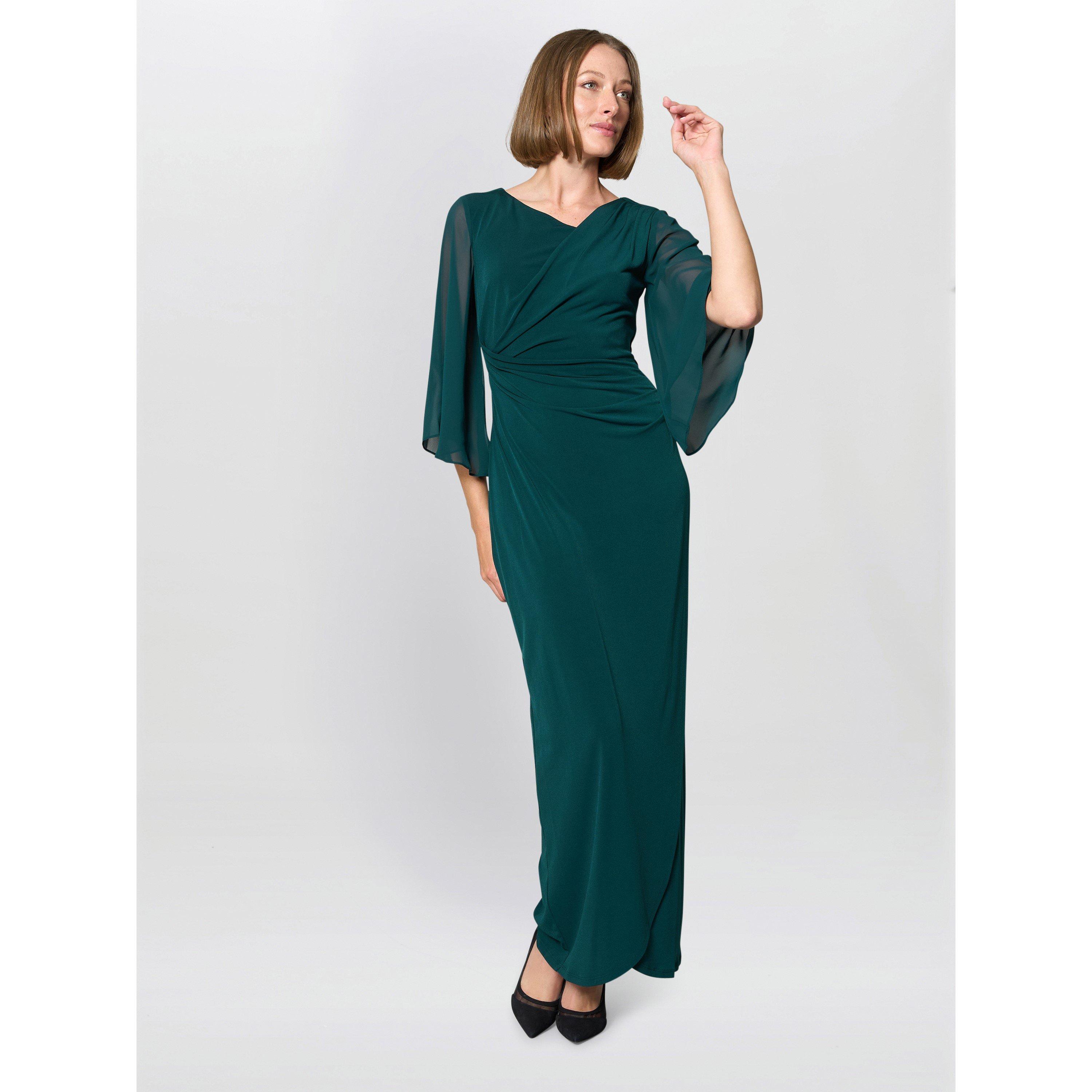 Green - Gina Bacconi - Donatella Chiffon Sleeve Maxi Dress - 4