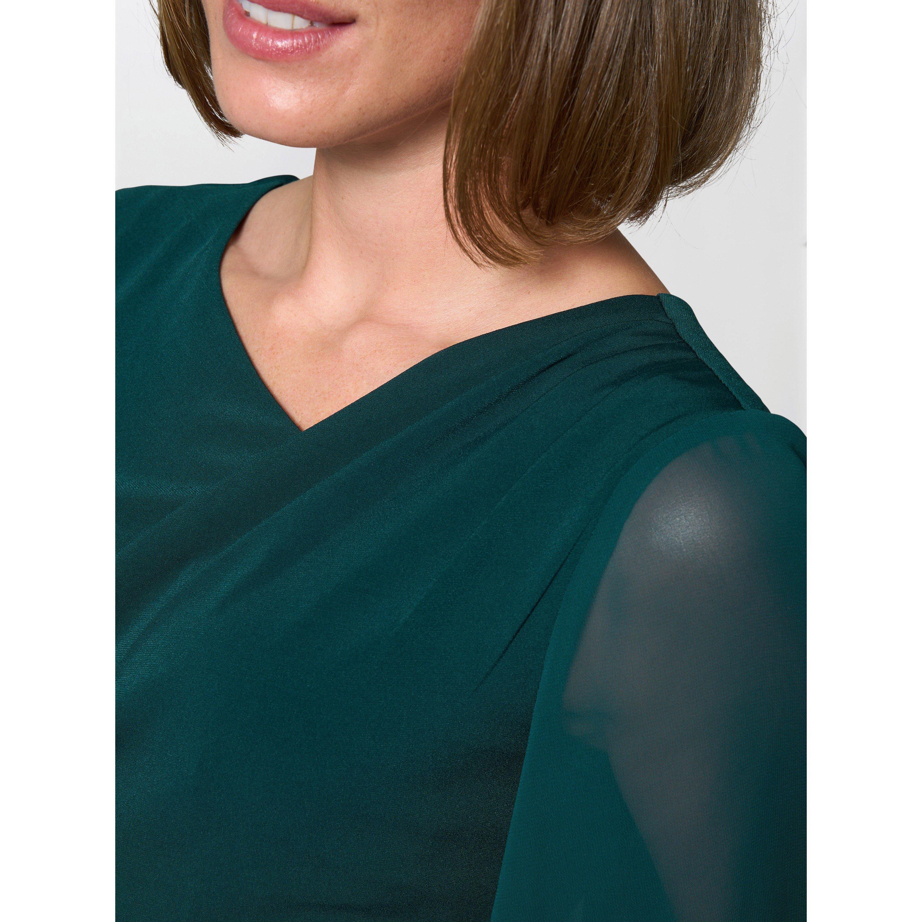 Green - Gina Bacconi - Donatella Chiffon Sleeve Maxi Dress - 5