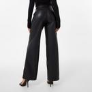 Negro - Jack Wills - JW Faux Leather Straight Leg Trousers - 2