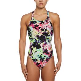 Nike Multi Print HydraStrong Swimsuit Junior