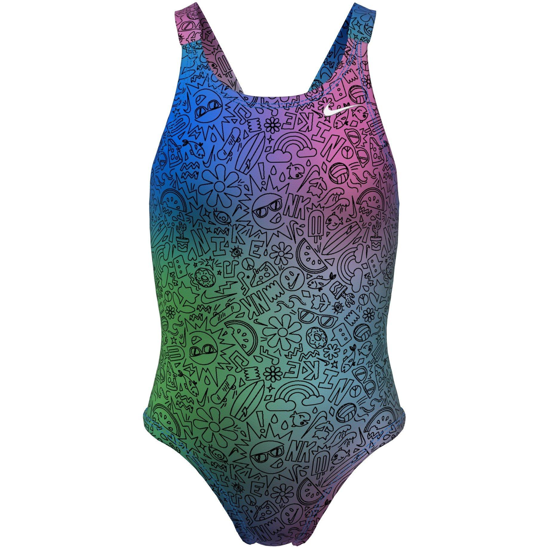 Multi - Nike - Multi Print HydraStrong Swimsuit Junior - 2