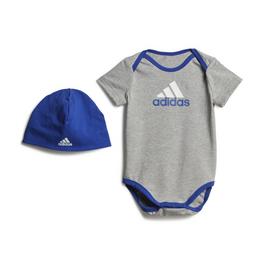 adidas Essentials Big Logo Bodysuit and Beanie Gift Set Kids Infants