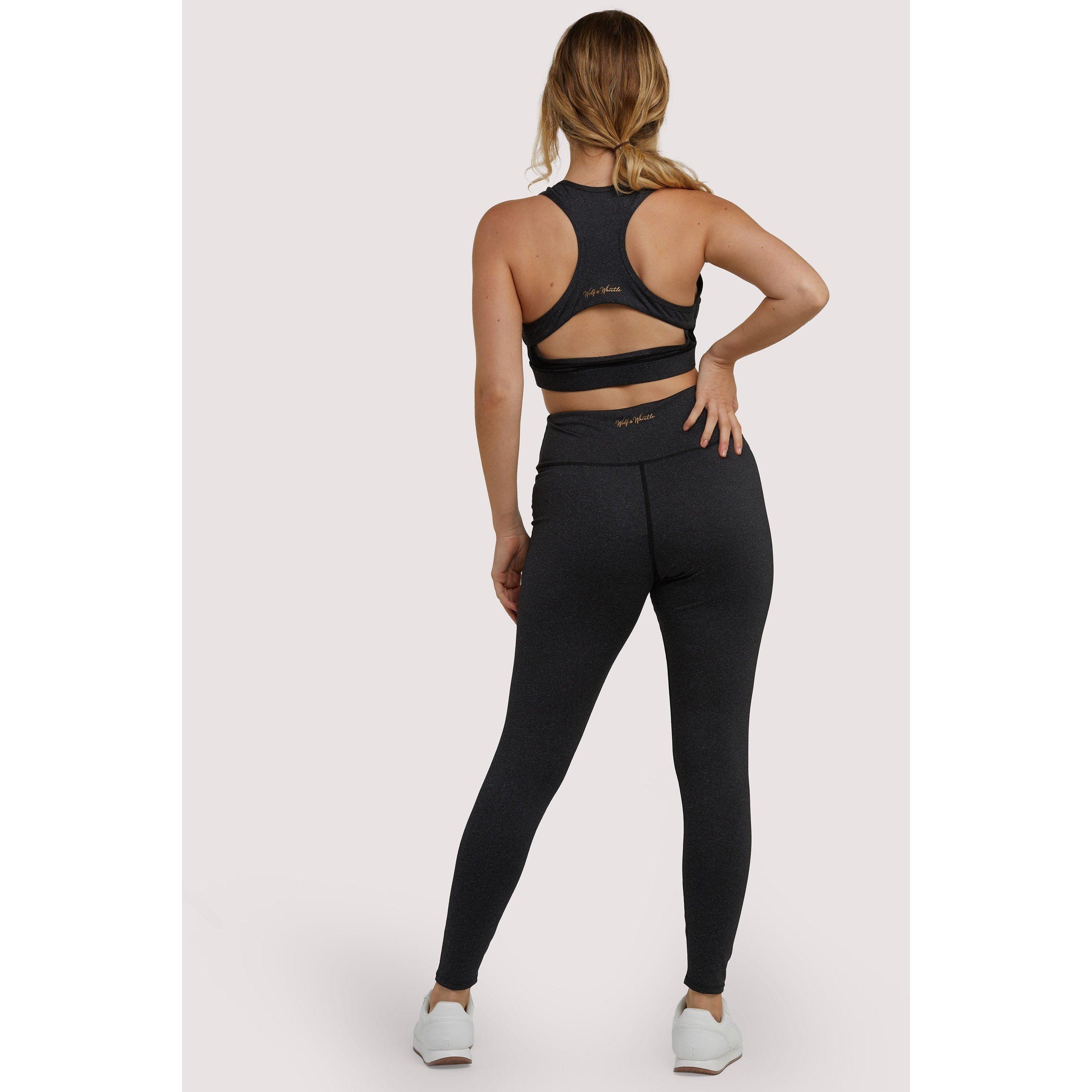 Grey - Wolf and Whistle - Grey Marl Long Leggings - 2