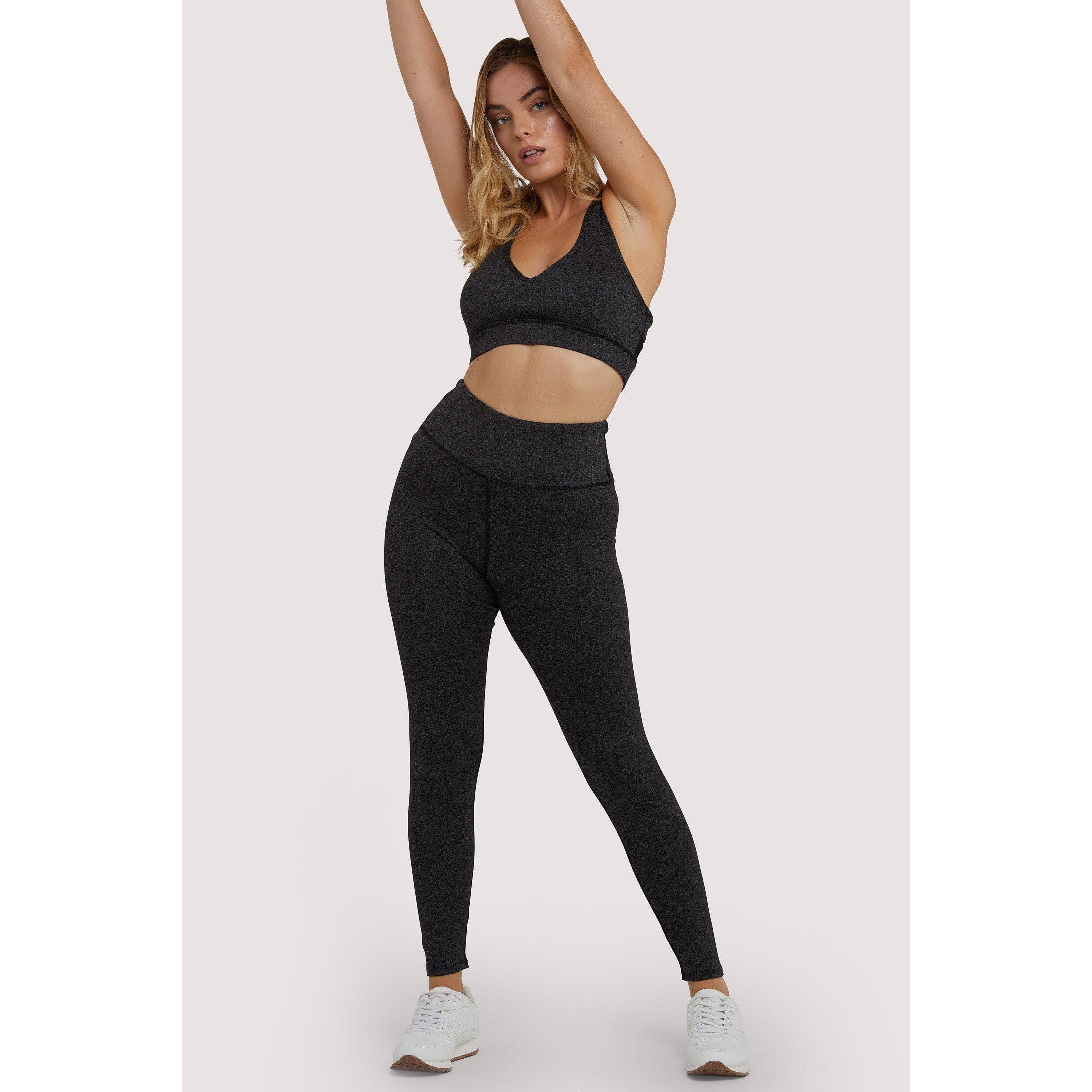 Grey - Wolf and Whistle - Grey Marl Long Leggings - 3