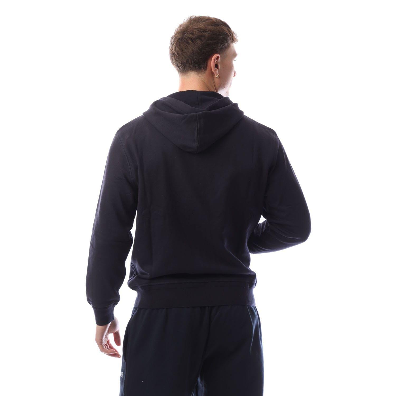 Navy - CP Company - Diagonal Raised Fleece Logo Full-Zip Hoodie - 3