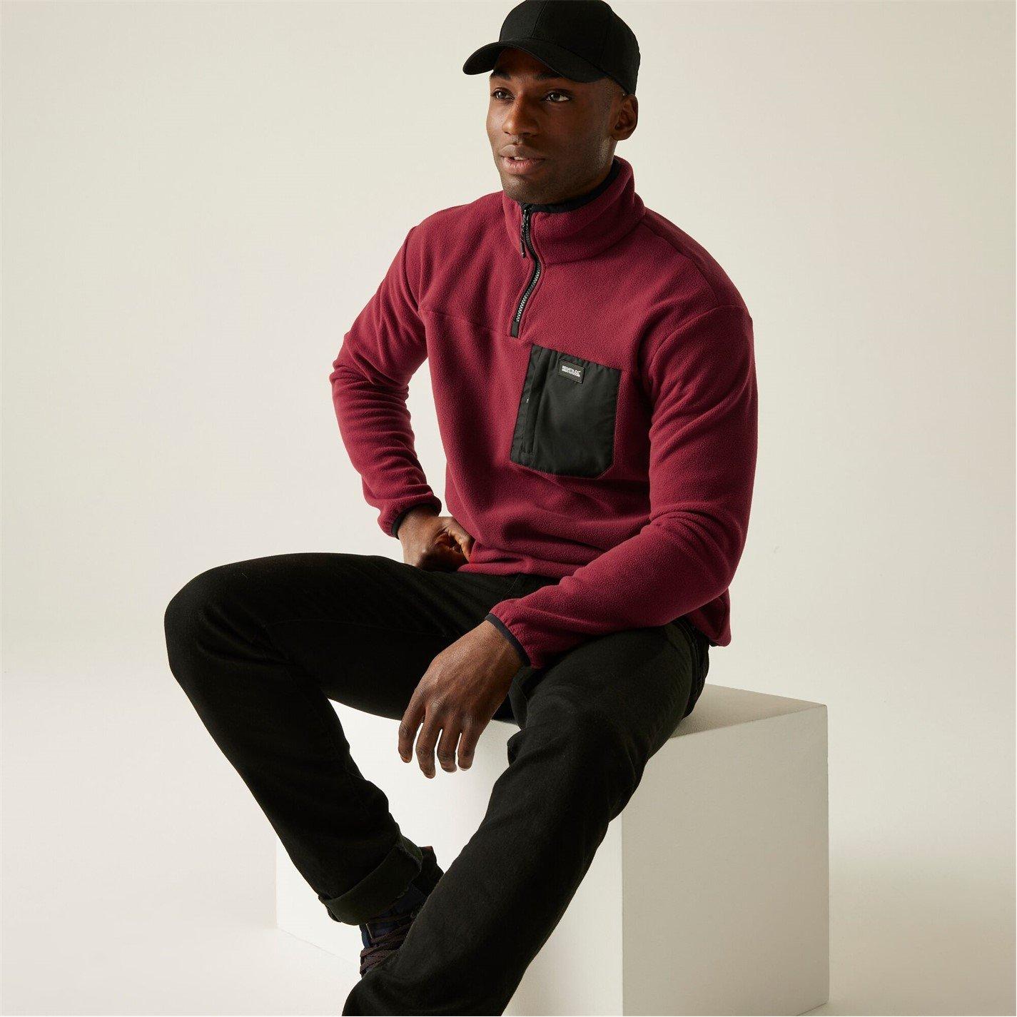 Regatta Men's Frankie Half Zip Fleece - Dark Maroon - 4XL