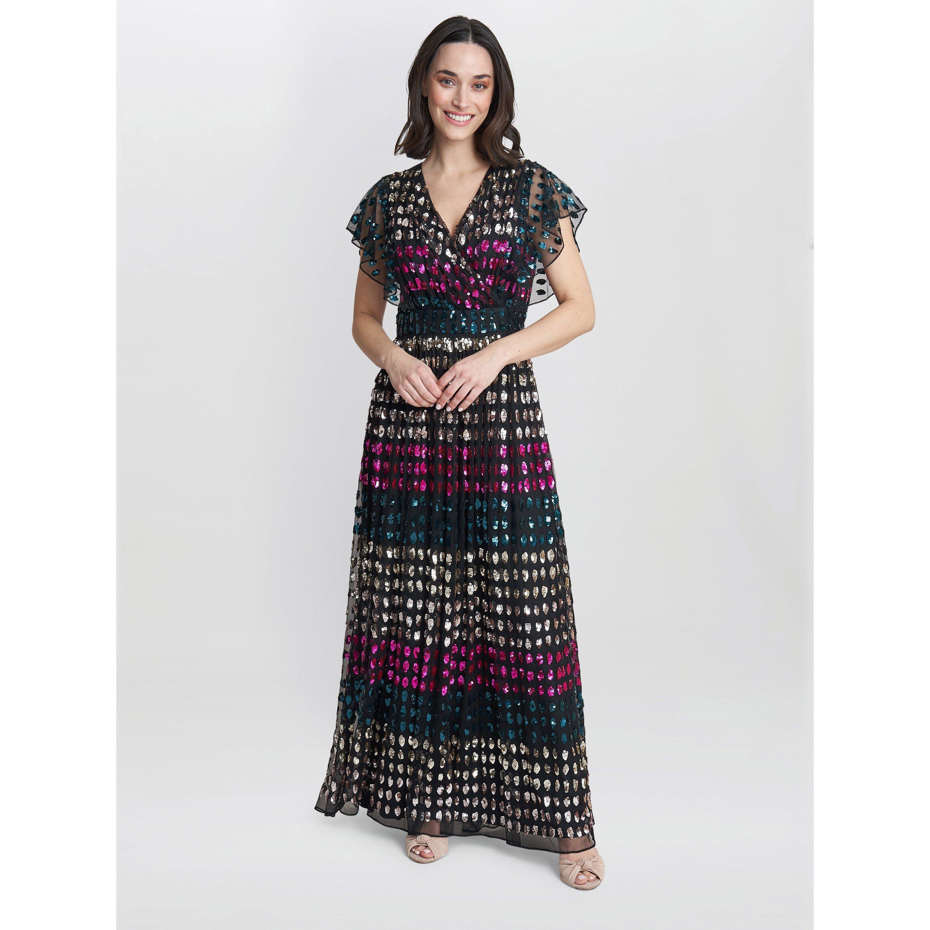 Gina Bacconi Women's Tiffany Colour Sequin Dress  - 16