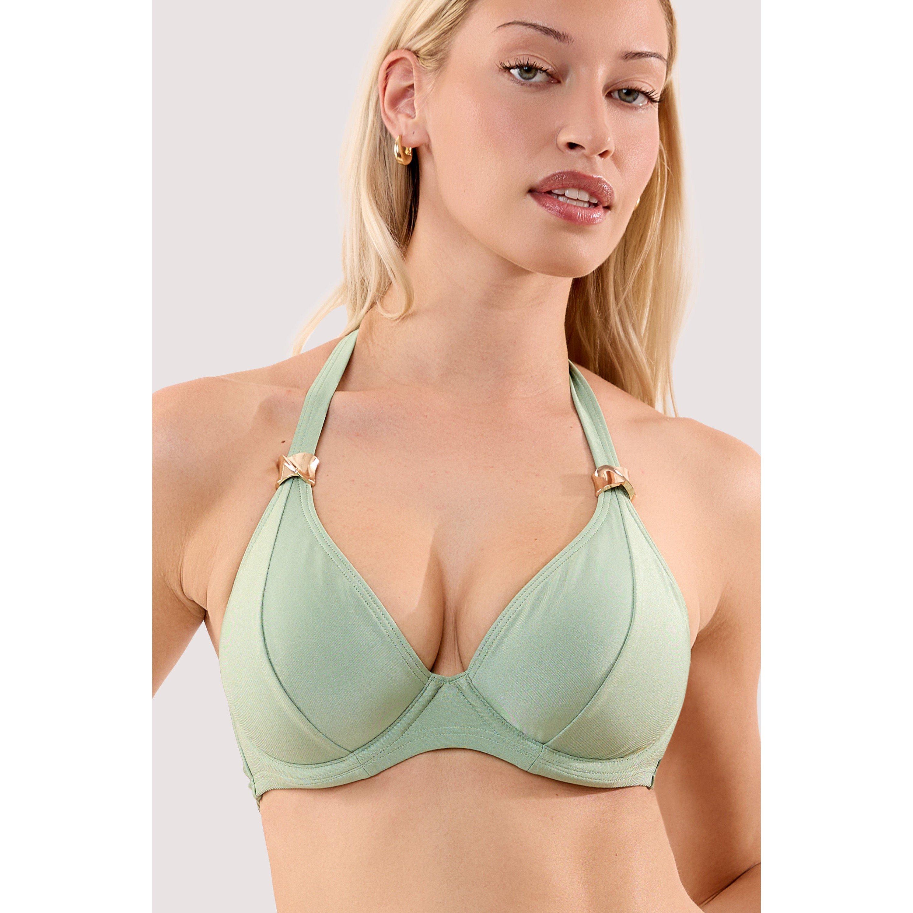 Jade - Wolf and Whistle - Kalani Jade Underwire Halter Bikini Top - 2