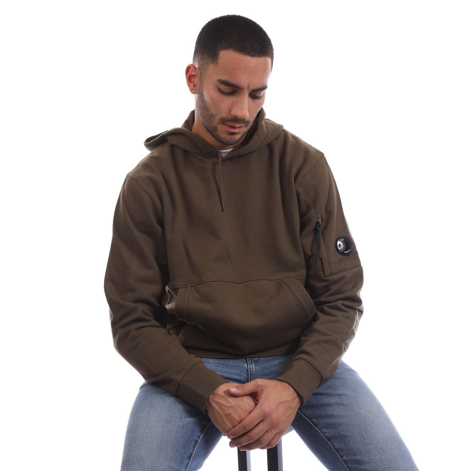 Green - CP Company - Diagonal Raised Fleece Lens Hoodie - 4