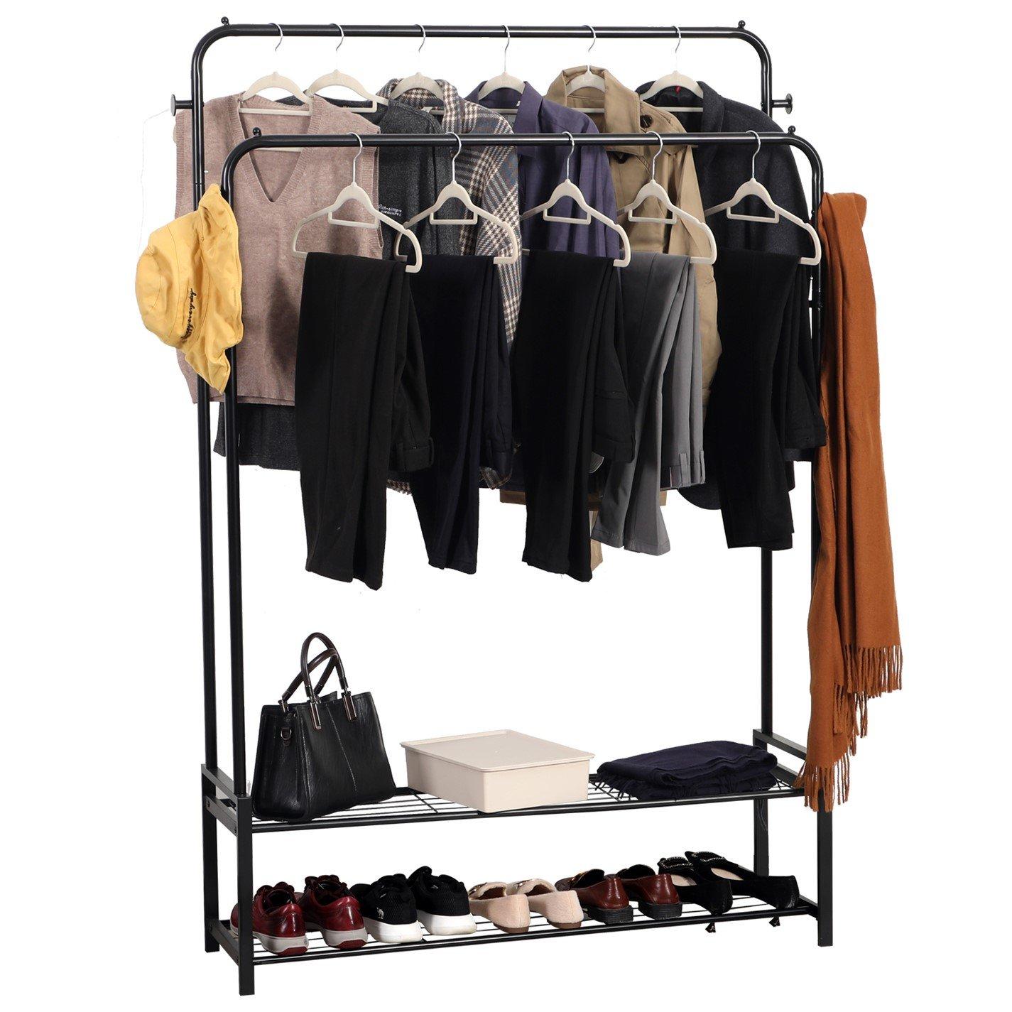 House Of Home Freestanding Double Clothes Rail 3.5Ft X 5.5 Black 3.5X5.5 Ft - Image 6