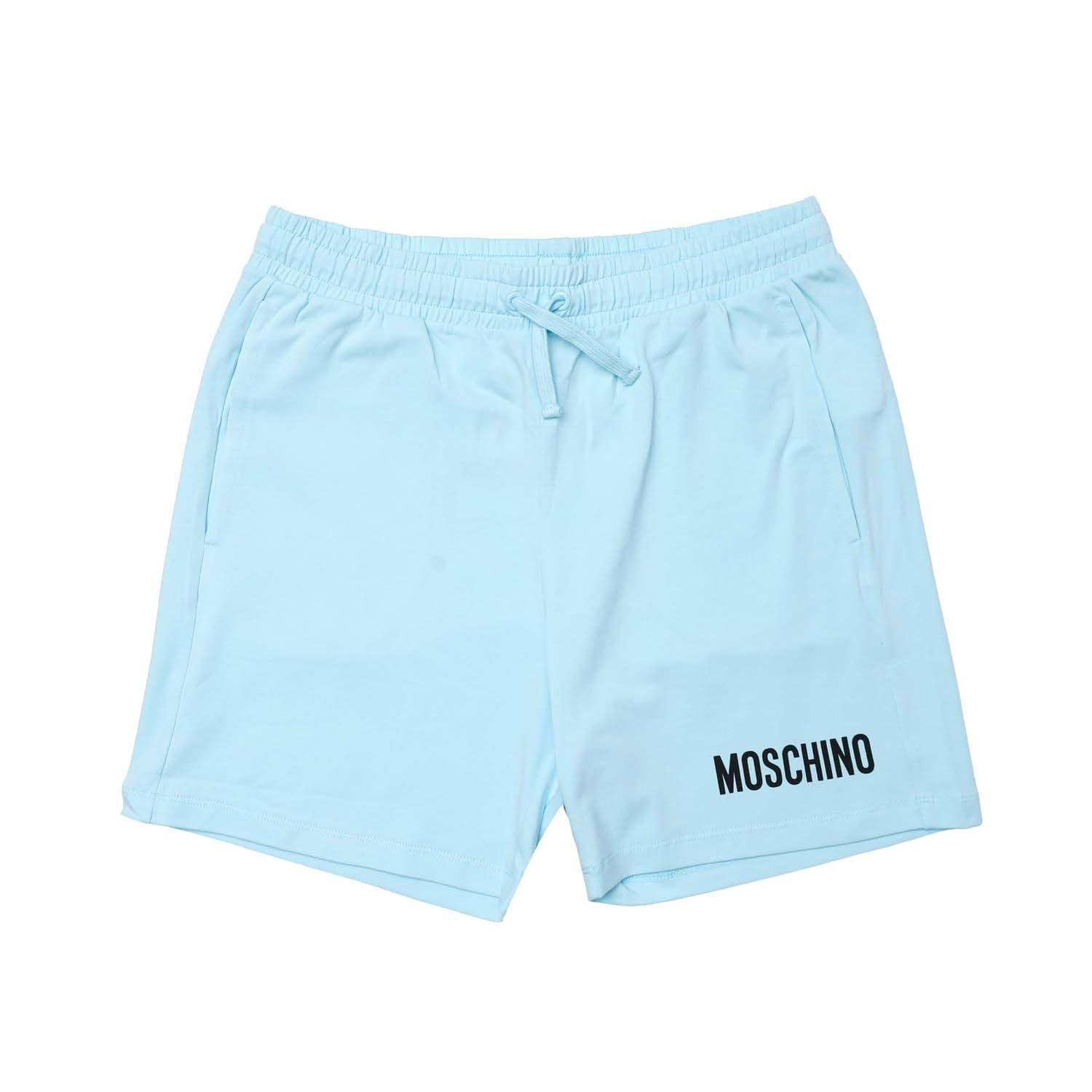 Light Blue - Moschino - Logo Print Shorts - 1