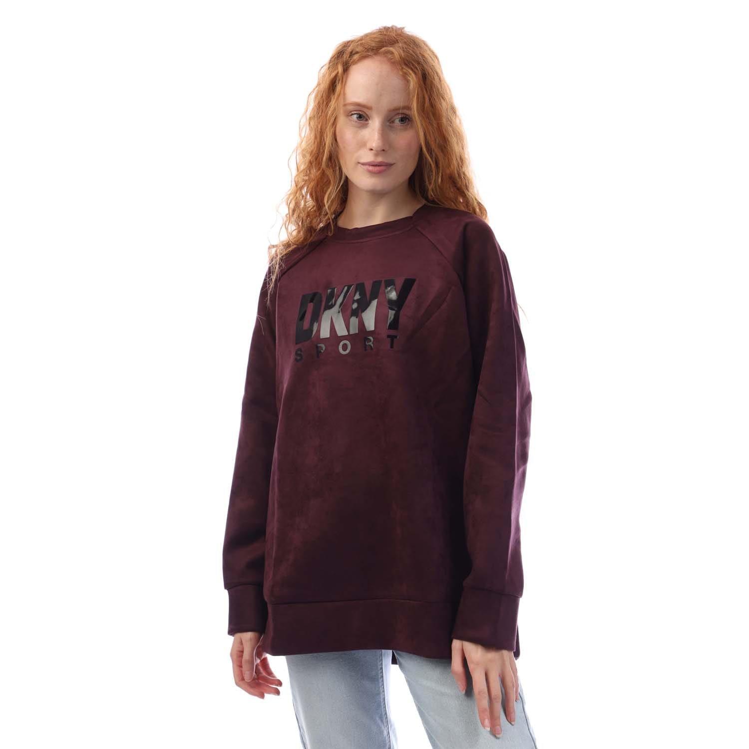 Red - DKNY - Sueded Scuba Pullover Sweatshirt - 1