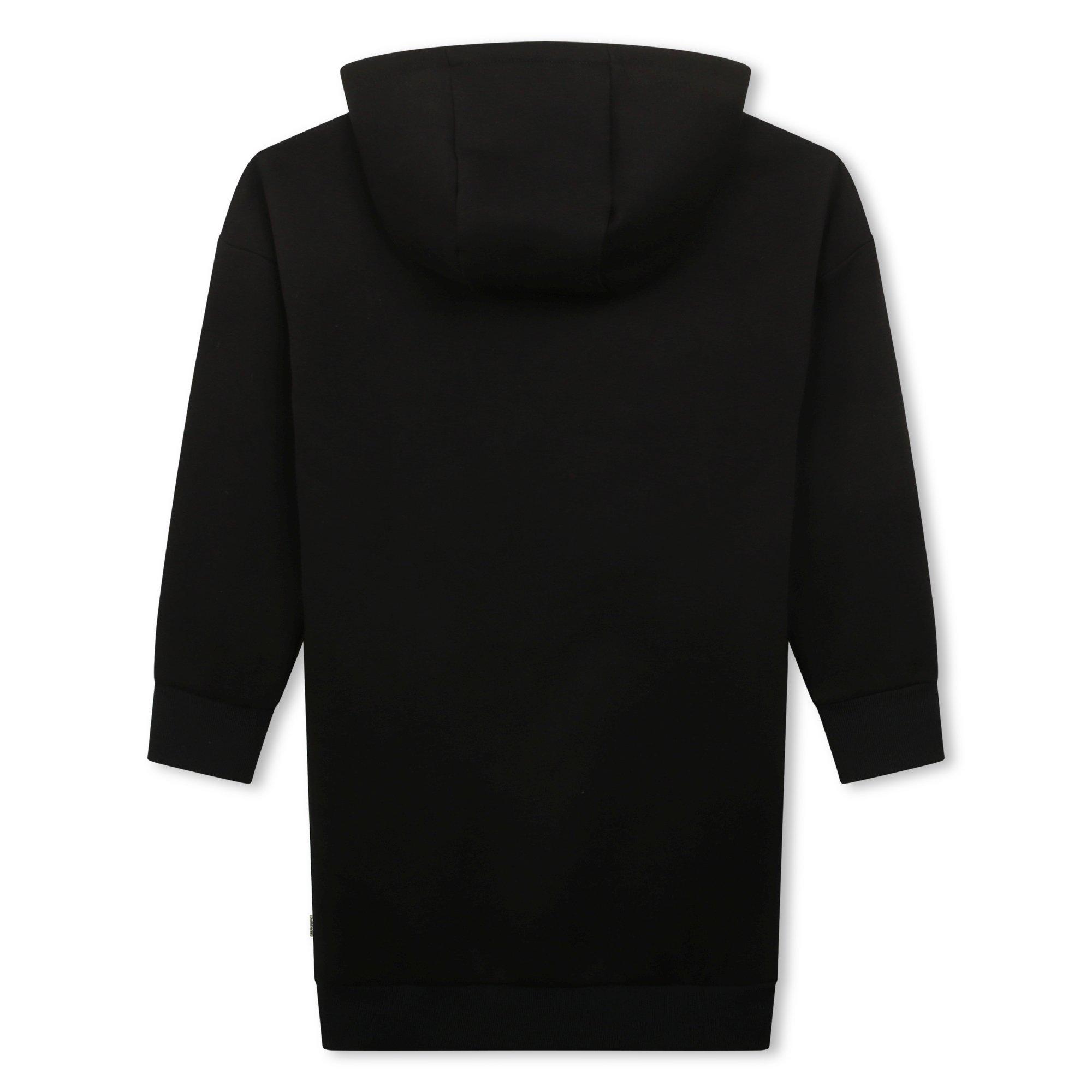 Black 09B - Boss - Kids Logo Hoodie Dress, Logo Design - 3
