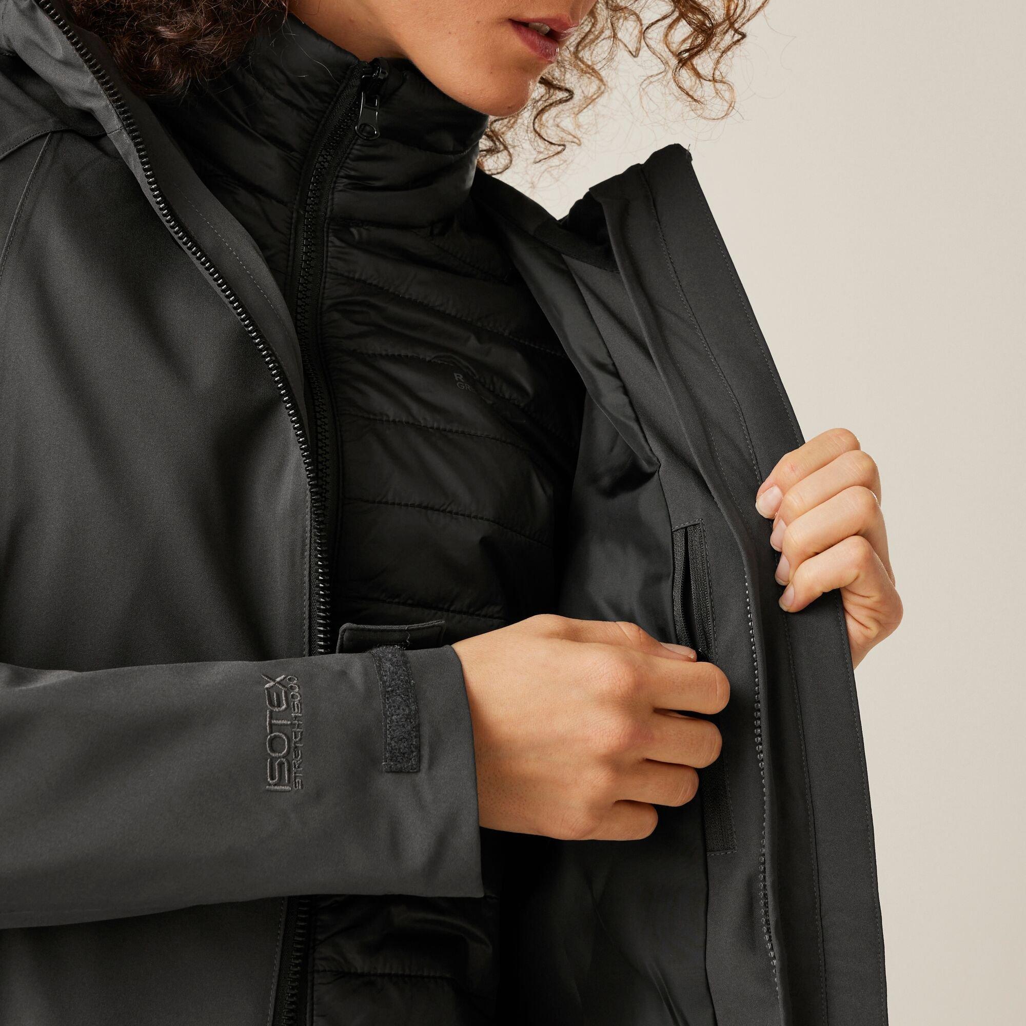 Ash(Black) - Regatta - Women's Denbury V Waterproof 3 in 1 Jacket - 5