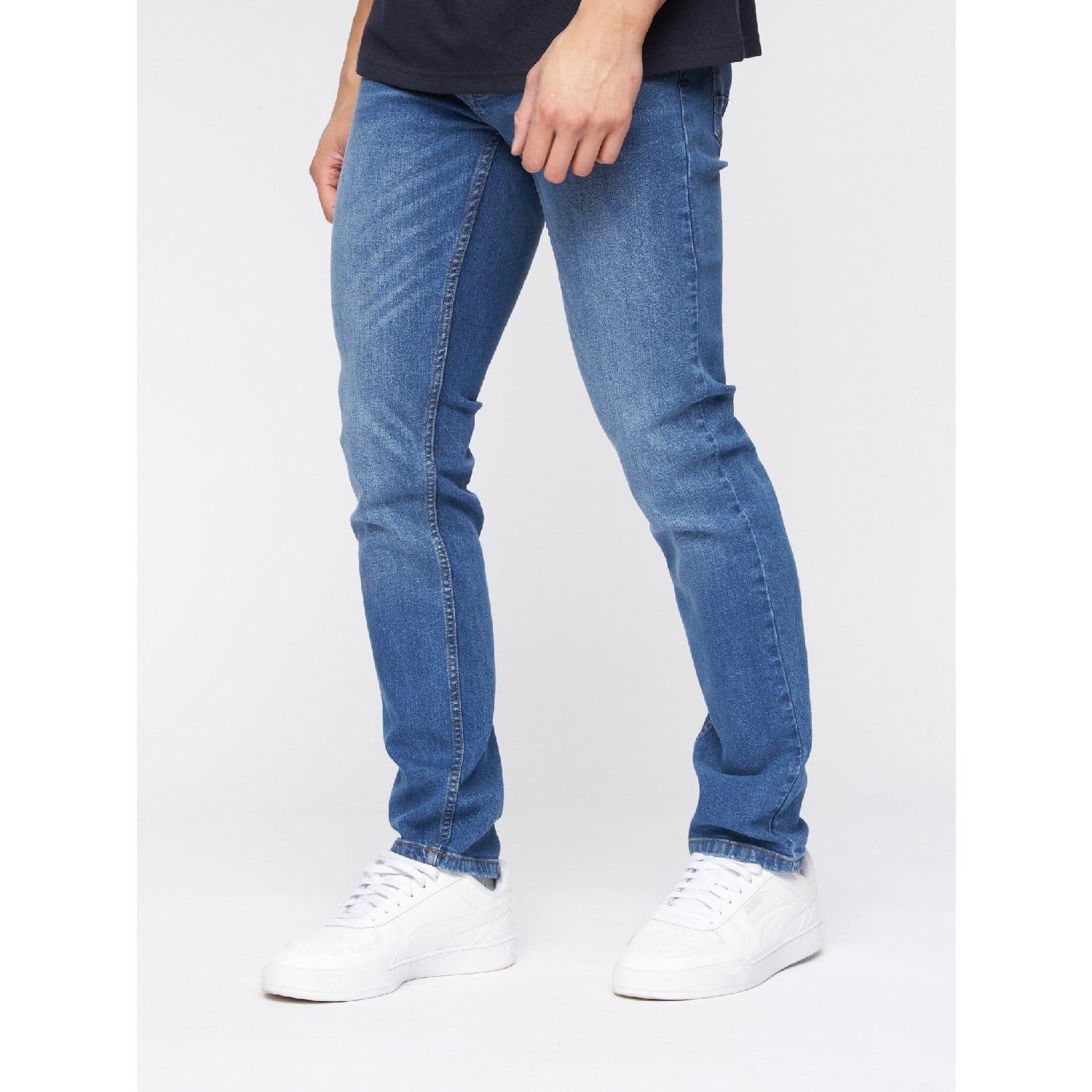 Blue - Crosshatch - Malcom Slim-Fit Jeans - 1
