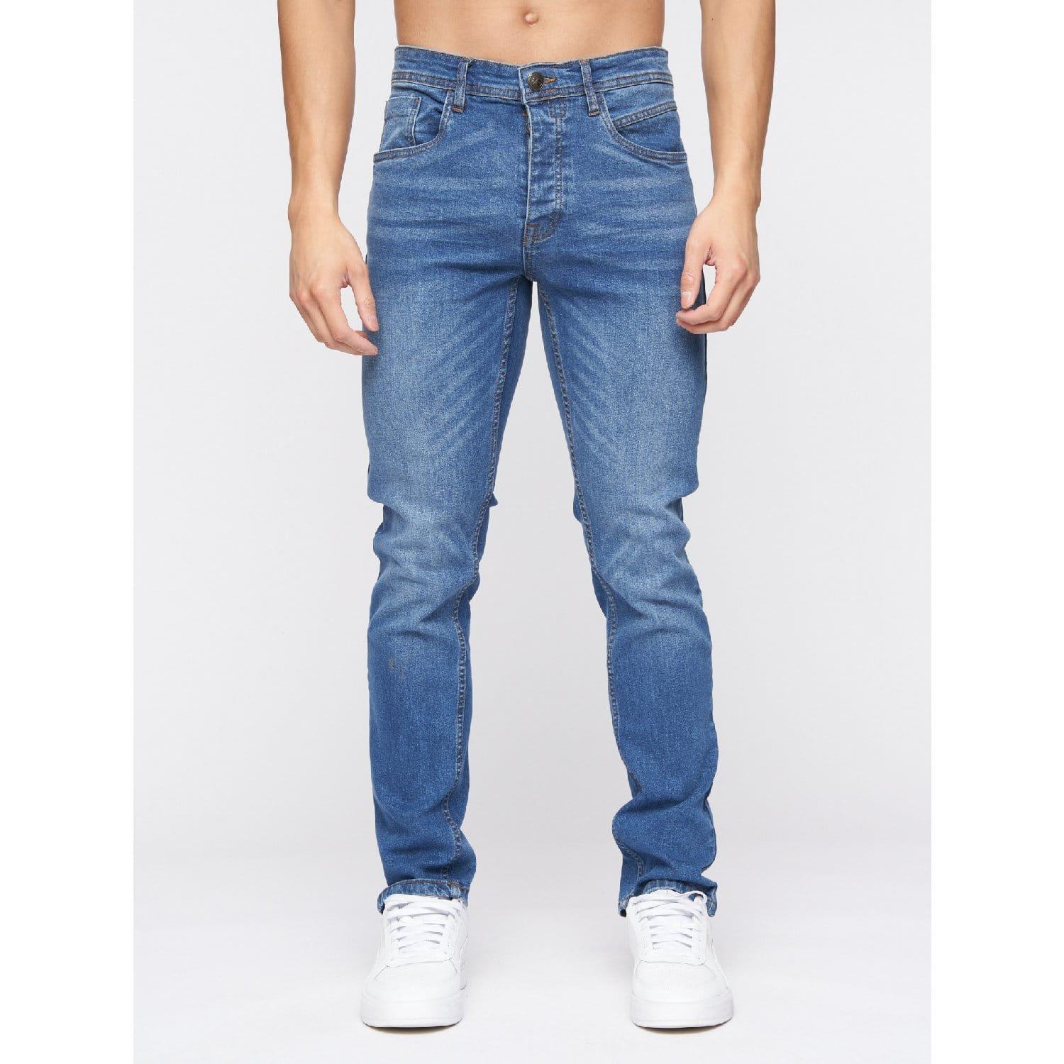 Blue - Crosshatch - Malcom Slim-Fit Jeans - 5