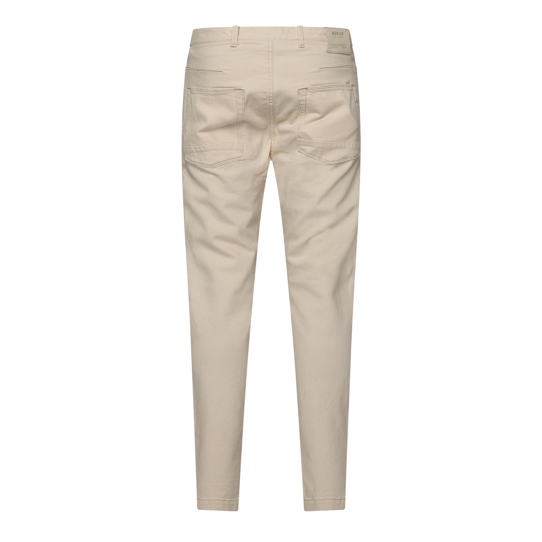Cream - Replay - Slim-Fit Chinos - 2