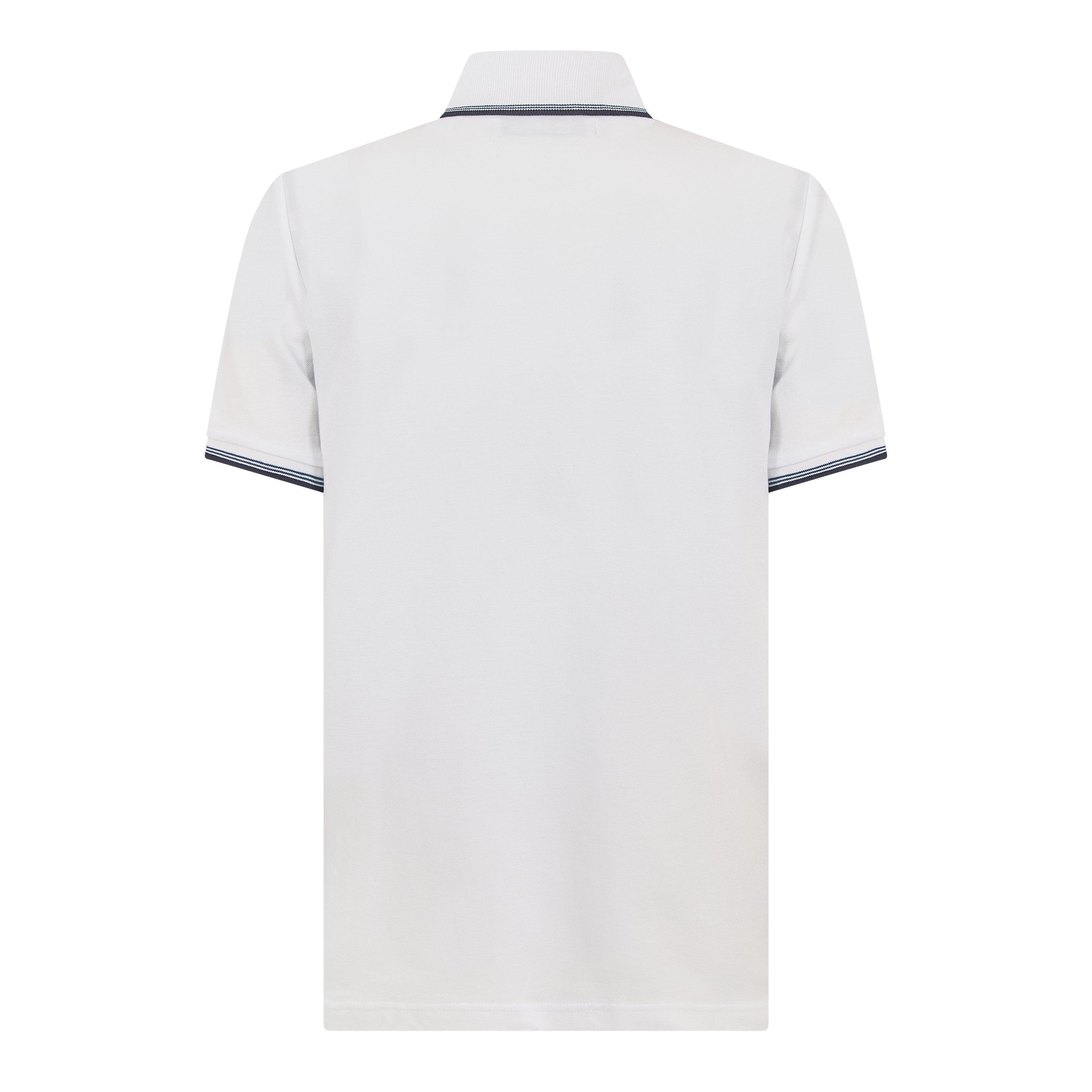 White - Original Penguin - Tipped Pique Polo Shirt - 2
