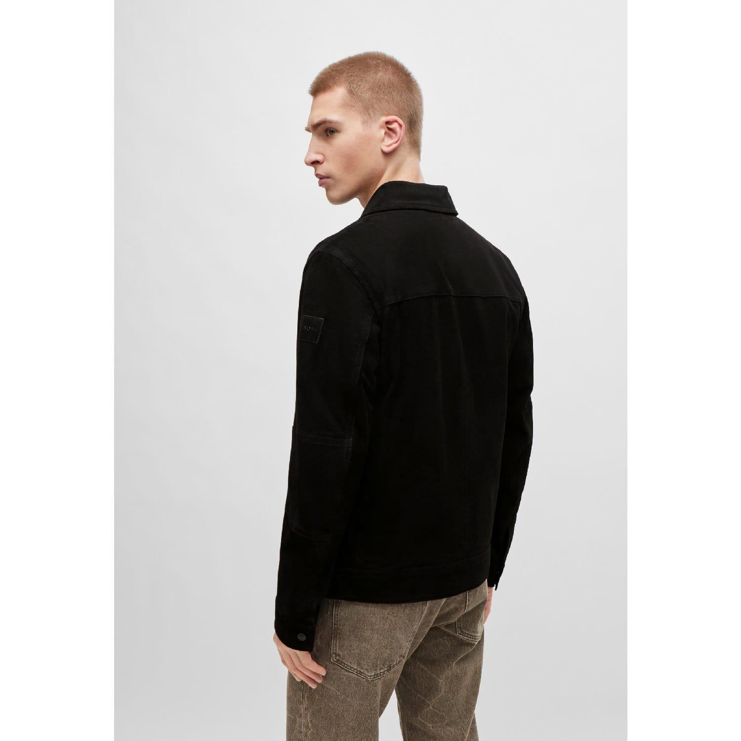 Black - Boss - Jomister Suede Bomber Jacket - 2