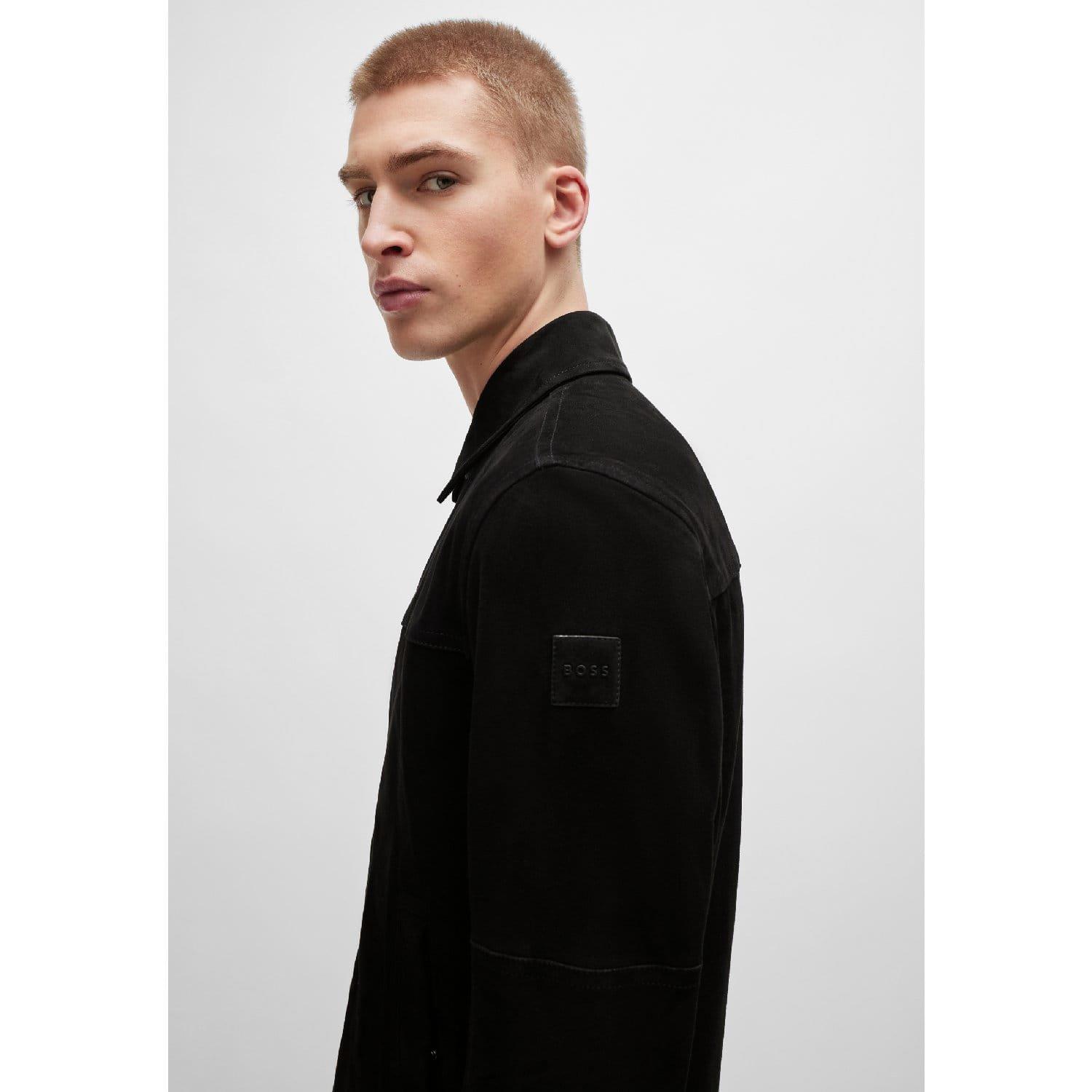 Black - Boss - Jomister Suede Bomber Jacket - 3