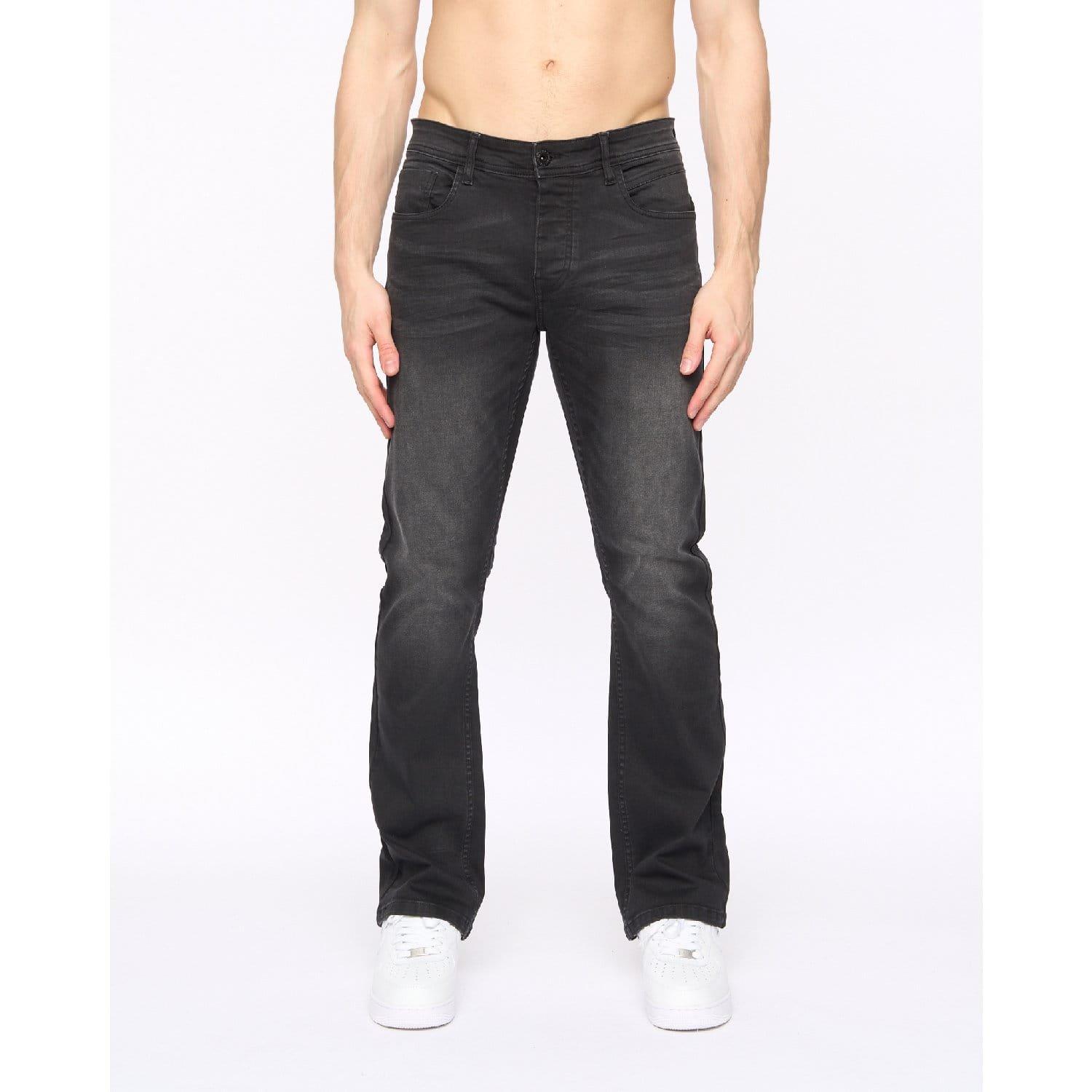 Black - Crosshatch - Winsbury Bootcut Jeans - 4