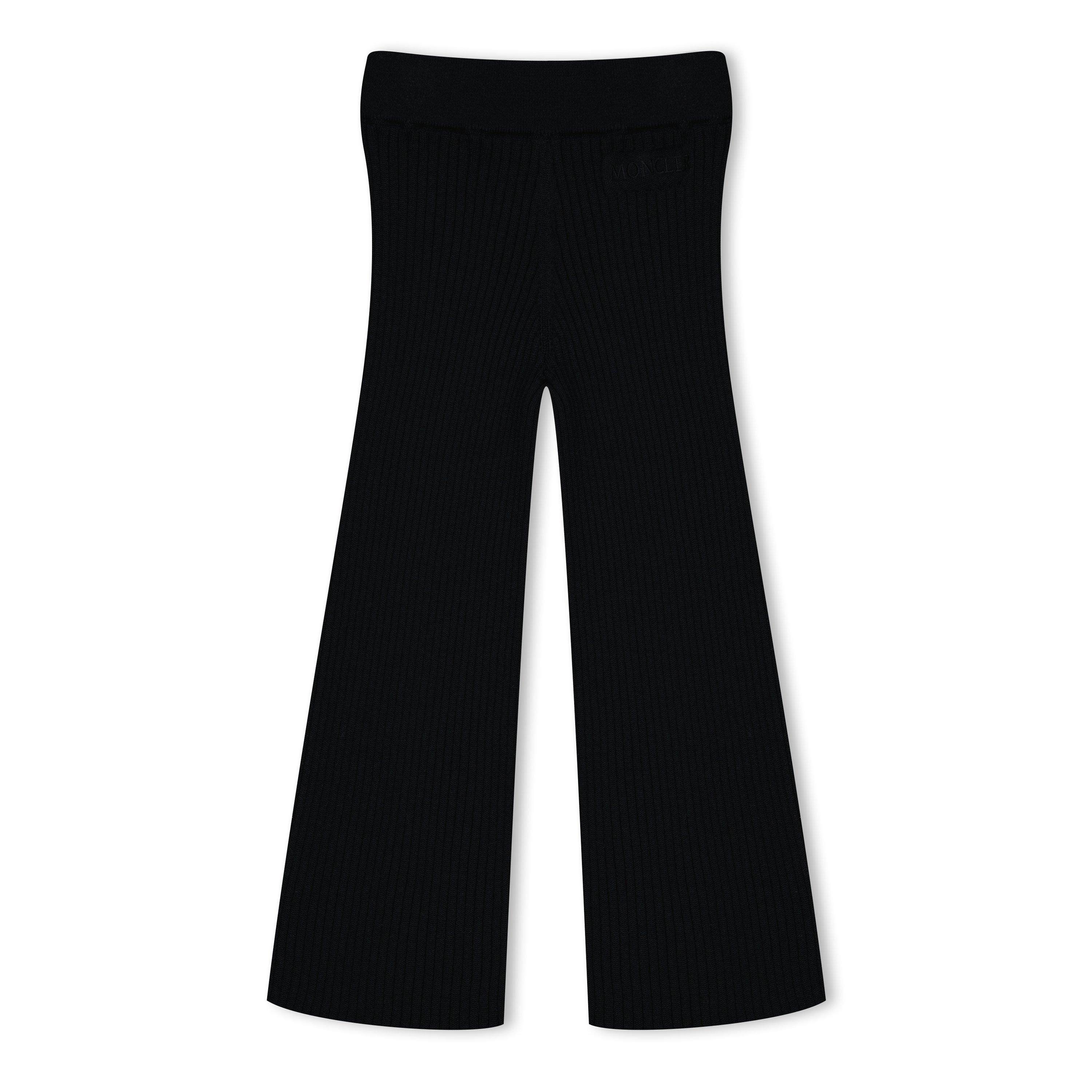 Moncler Knit Wool Trousers Junior Girls - Black 999 - Size 10Y