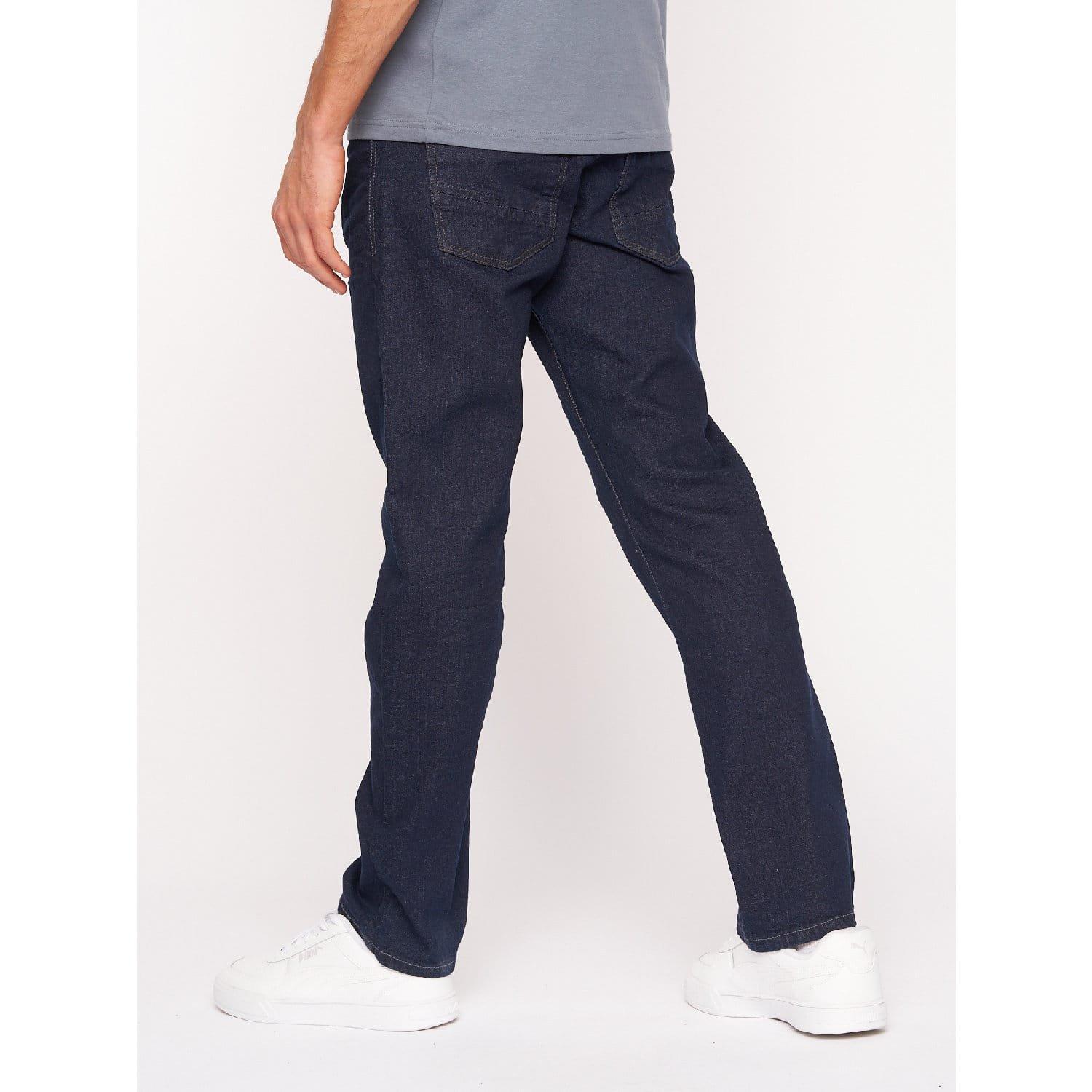 Blue - Crosshatch - Cadman Raw Straight-Fit Jeans - 5
