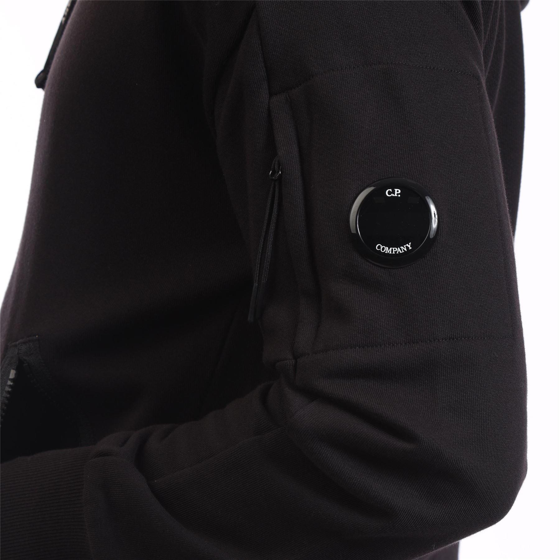 Black - CP Company - Diagonal Raised Fleece Lens Zip Hoodie - 3