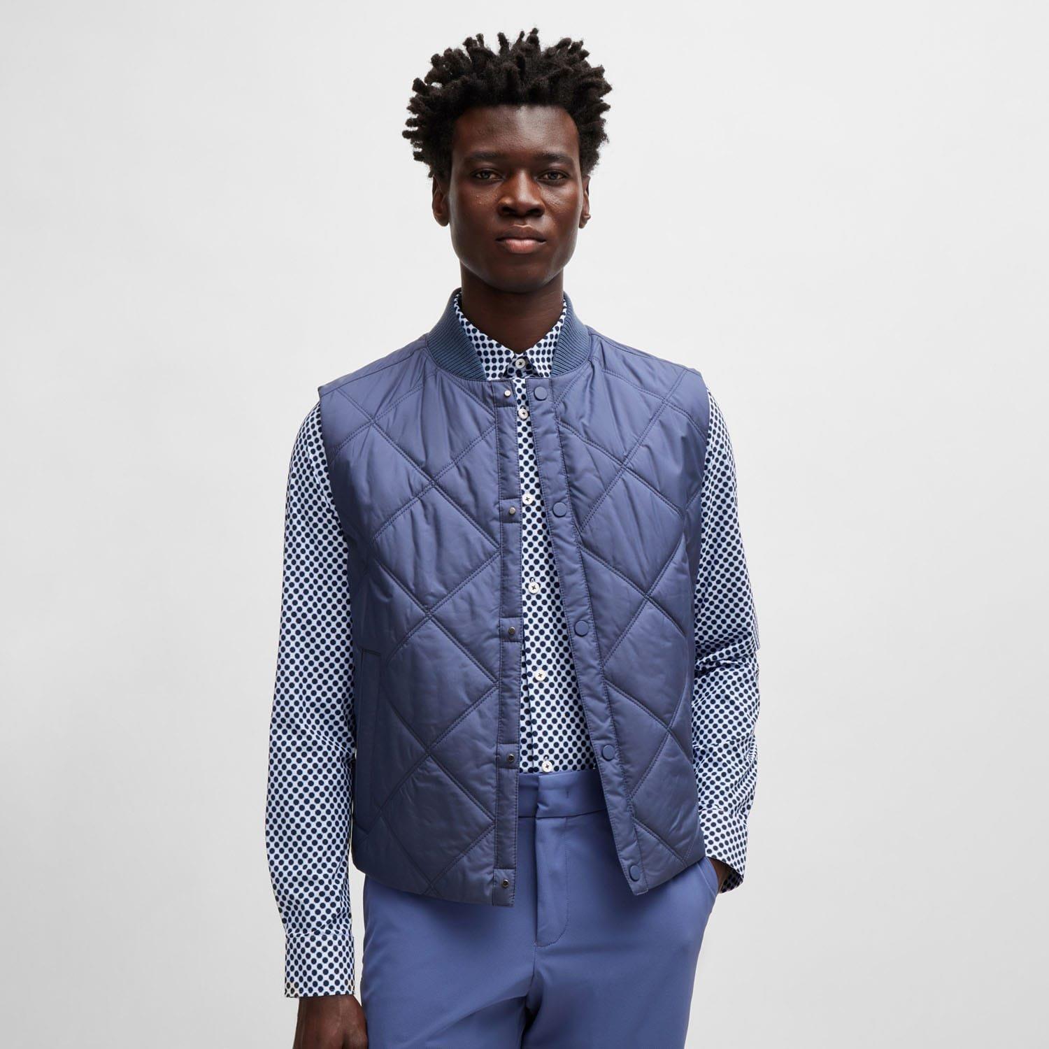 Navy - Boss - P-Canopus Water-Repellent Gilet - 1